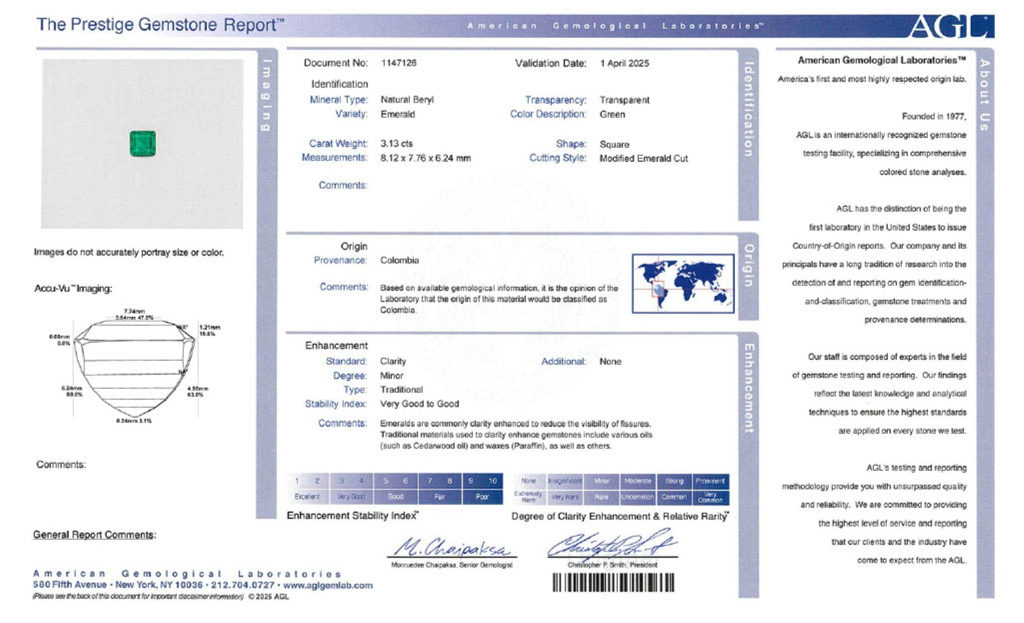Mid-Century Colombian Emerald Diamond Platinum Vintage Buckle Cocktail Ring AGL