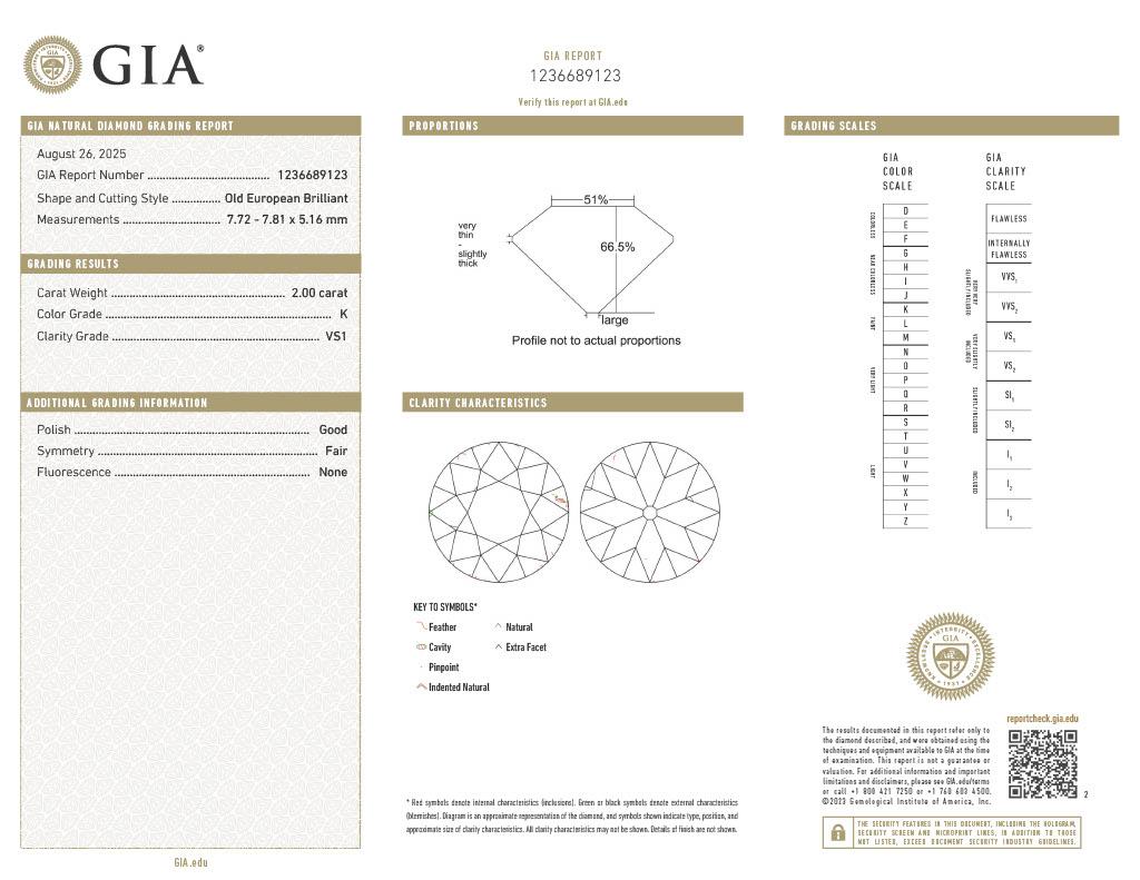 1950's 2.25 CTW Old European Diamond Platinum Five Stone Vintage Engagement Ring