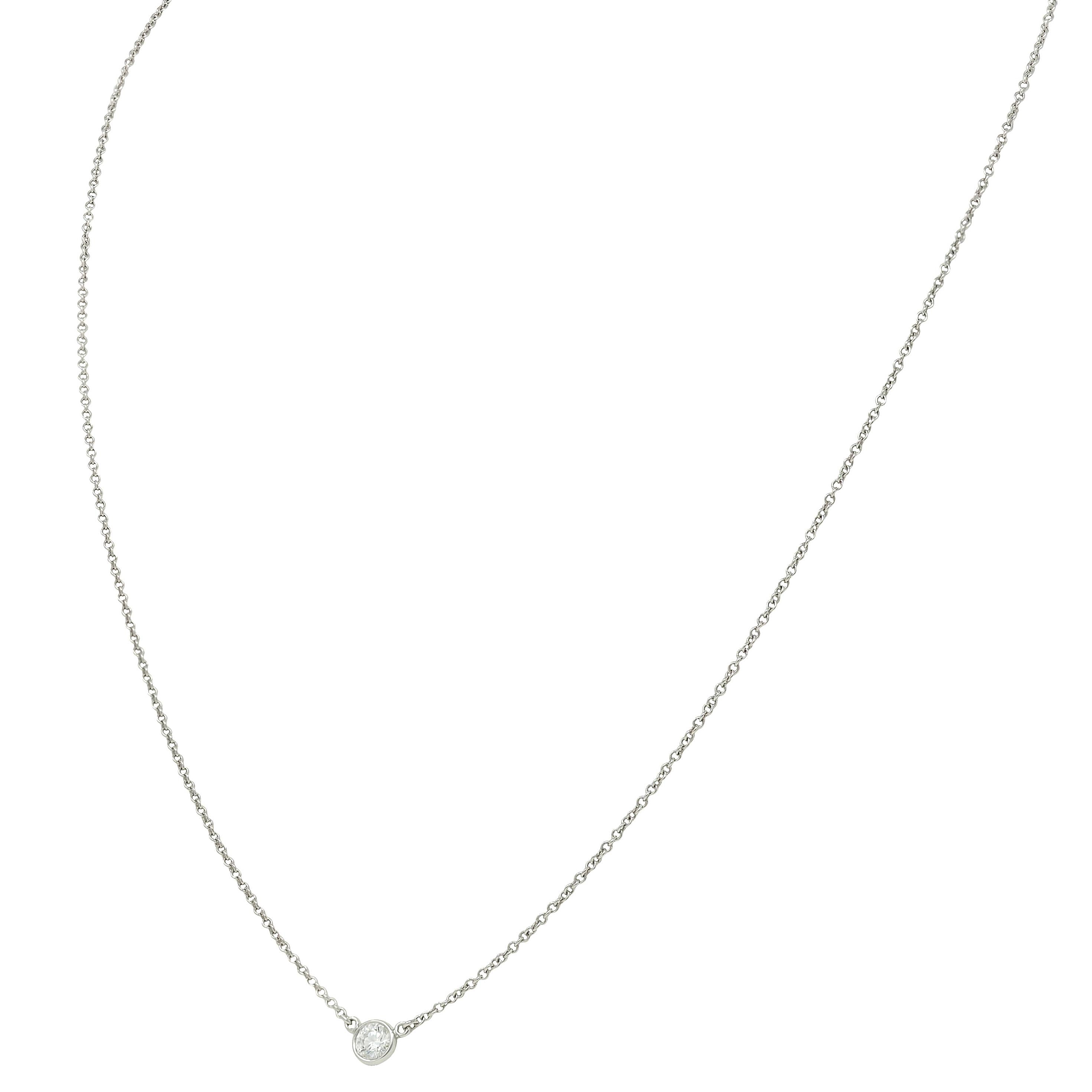 Elsa Peretti 2000's Diamond Platinum Diamonds-By-The-Yard Necklace