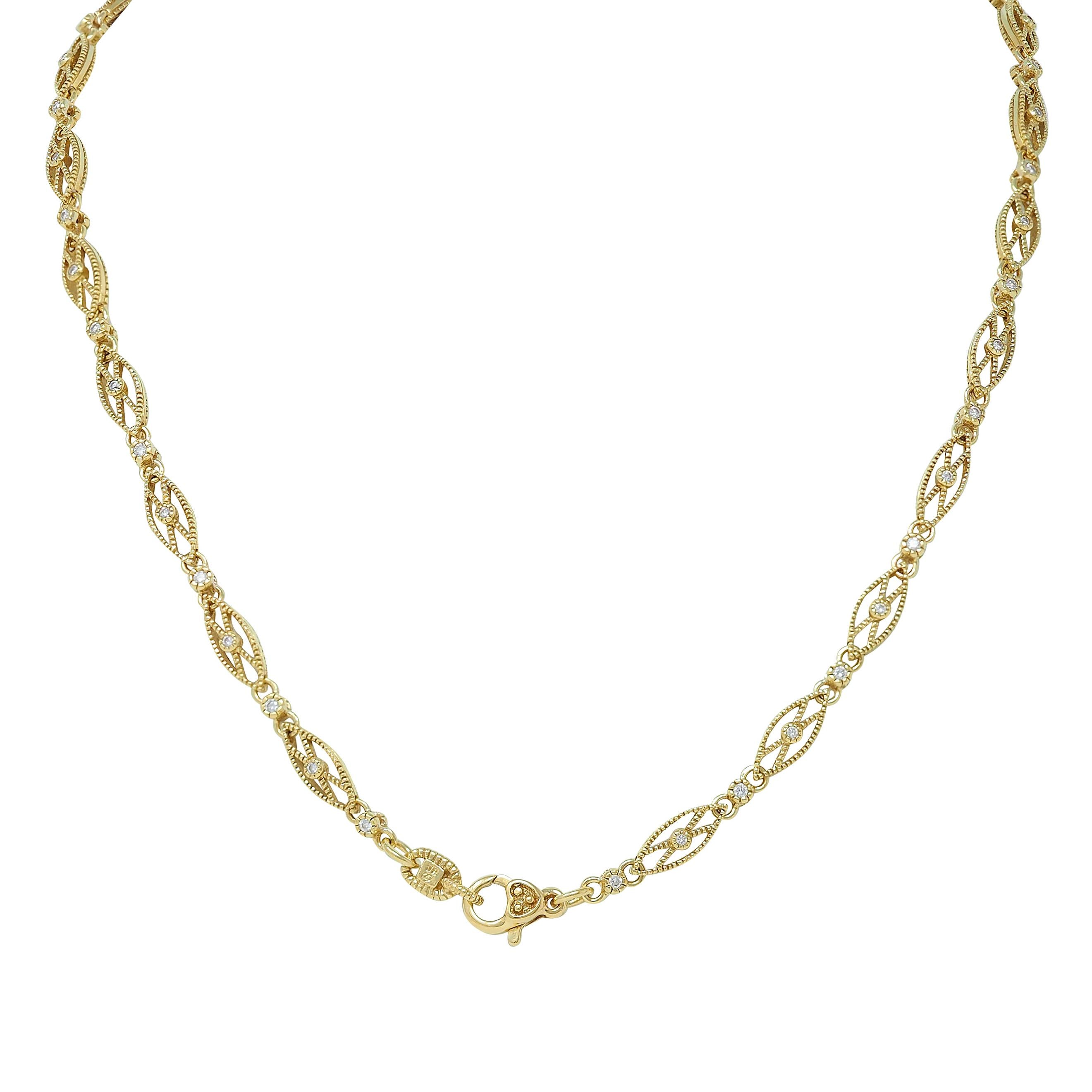 Judith Ripka 2000's Canary Quartz Diamond 18 Karat Gold Sautoir Drop Necklace