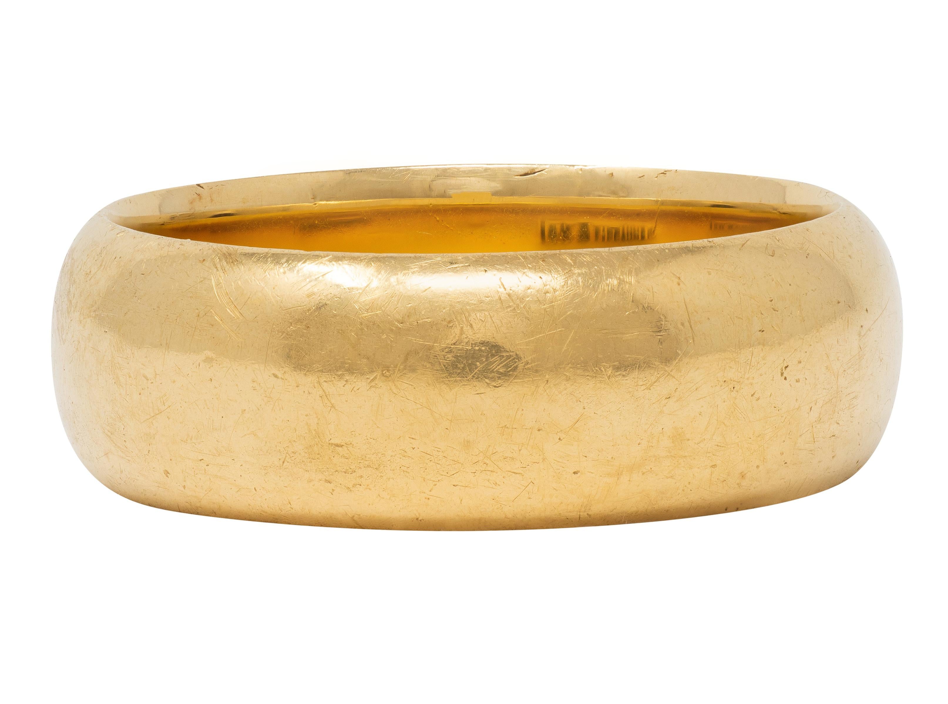 Tiffany & Co. 1960's 14 Karat Yellow Gold Vintage Wedding Cigar Band Ring
