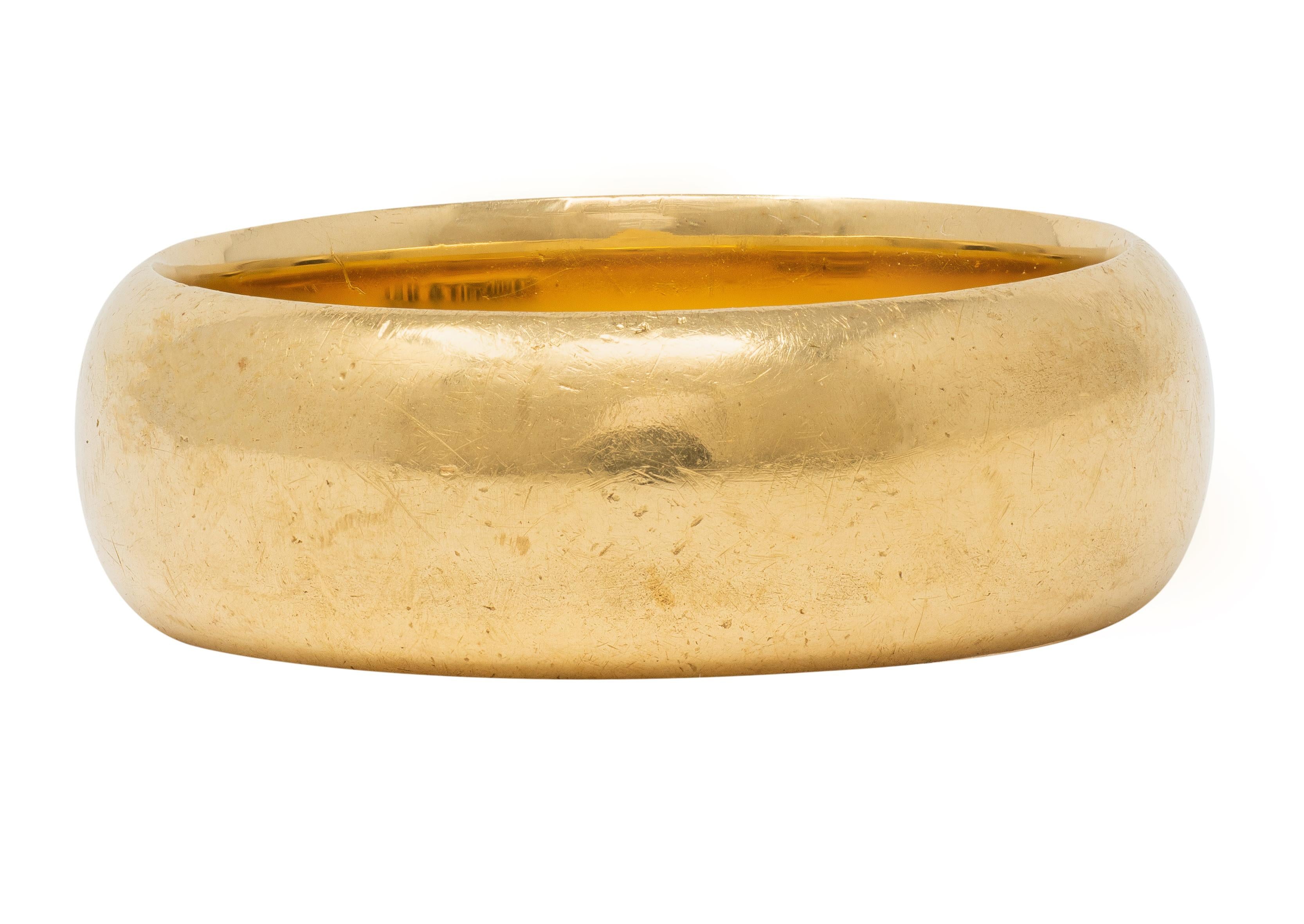 Tiffany & Co. 1960's 14 Karat Yellow Gold Vintage Wedding Cigar Band Ring