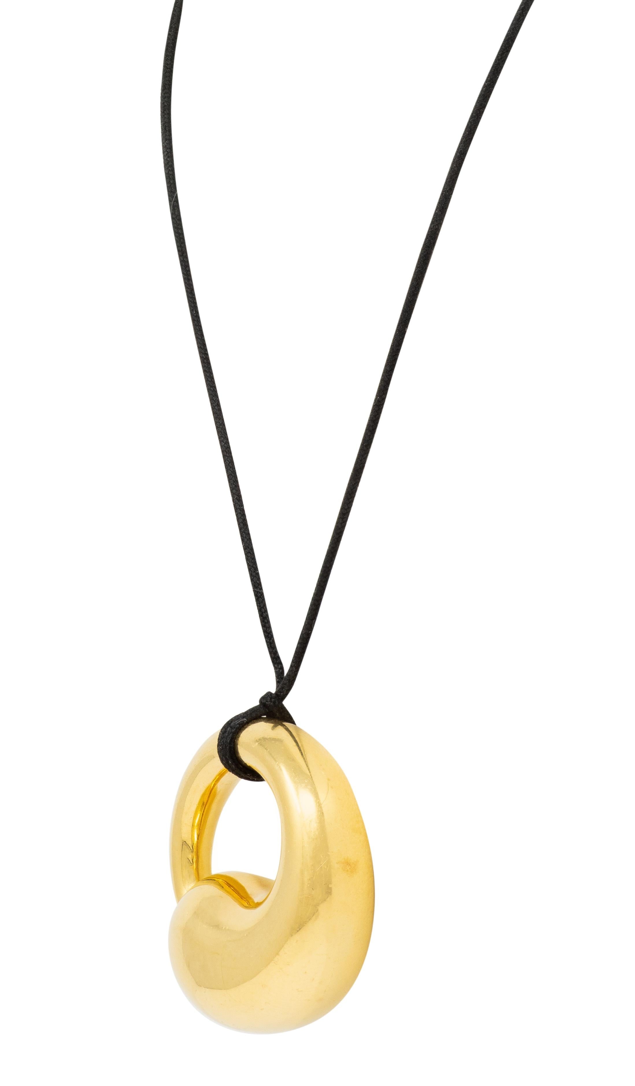 Elsa Peretti Tiffany & Co. 1980 18K Gold Vintage Eternal Circle Pedant Necklace