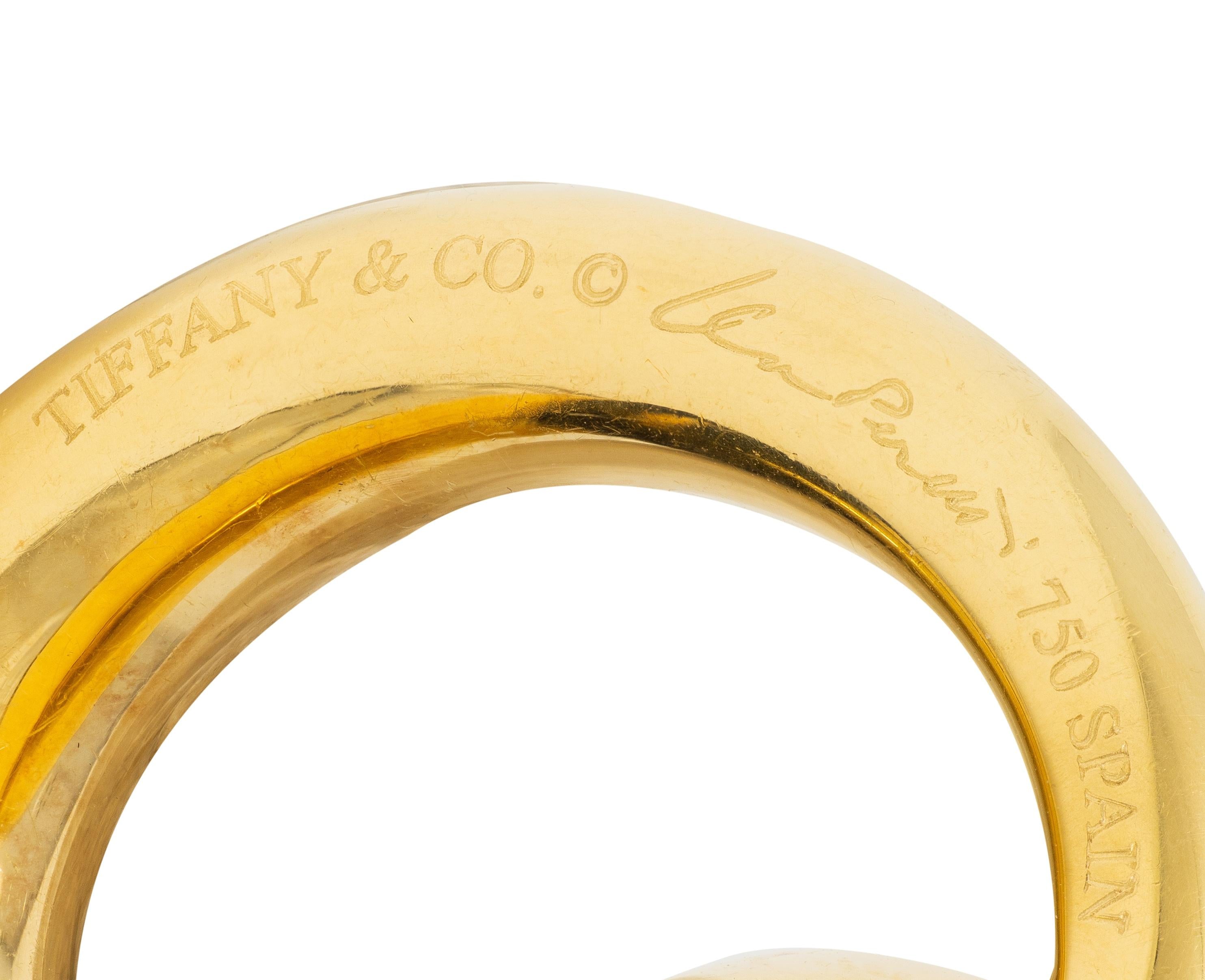 Elsa Peretti Tiffany & Co. 1980 18K Gold Vintage Eternal Circle Pedant Necklace