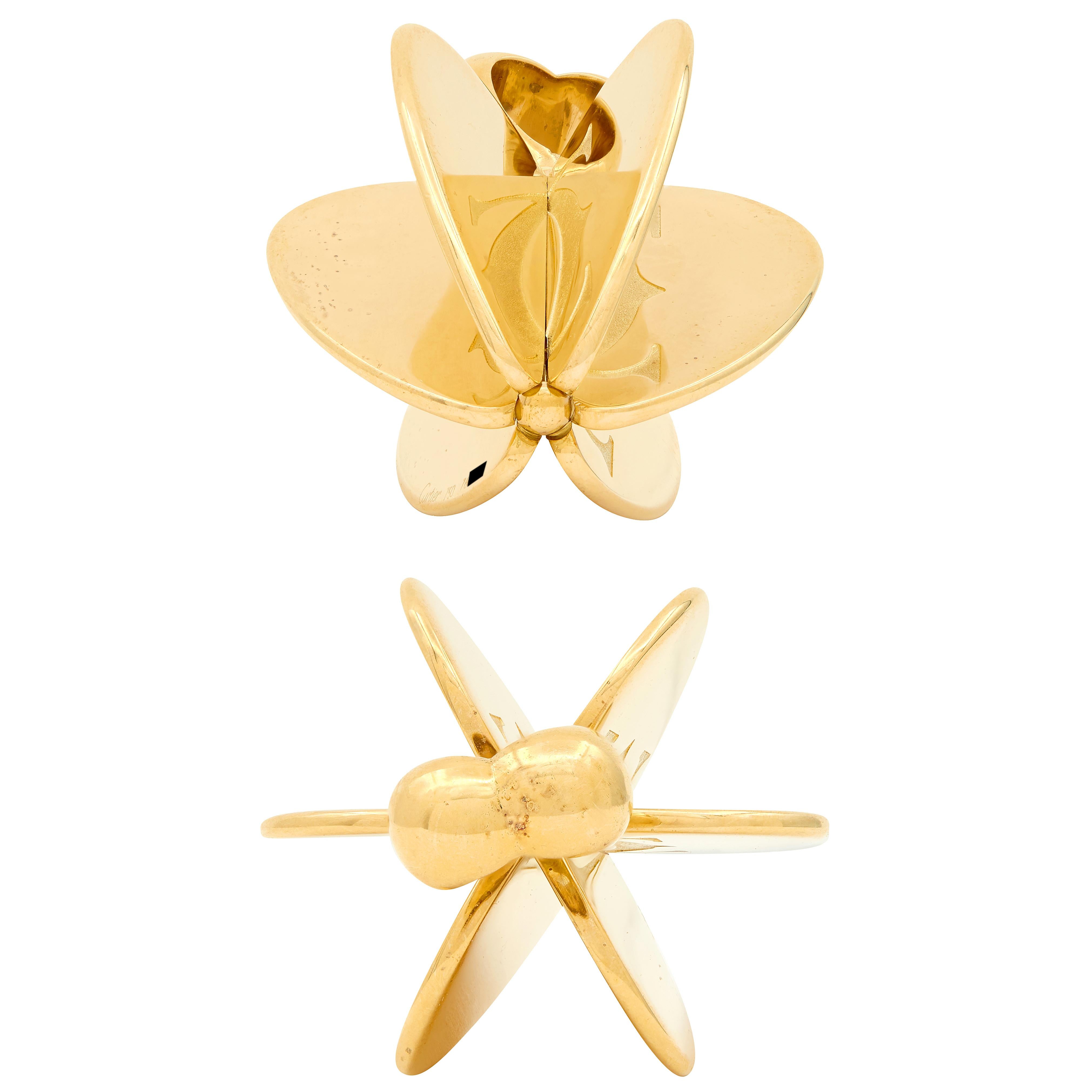 Cartier French 2000's 18 Karat Yellow Gold Golden Apple Pendant