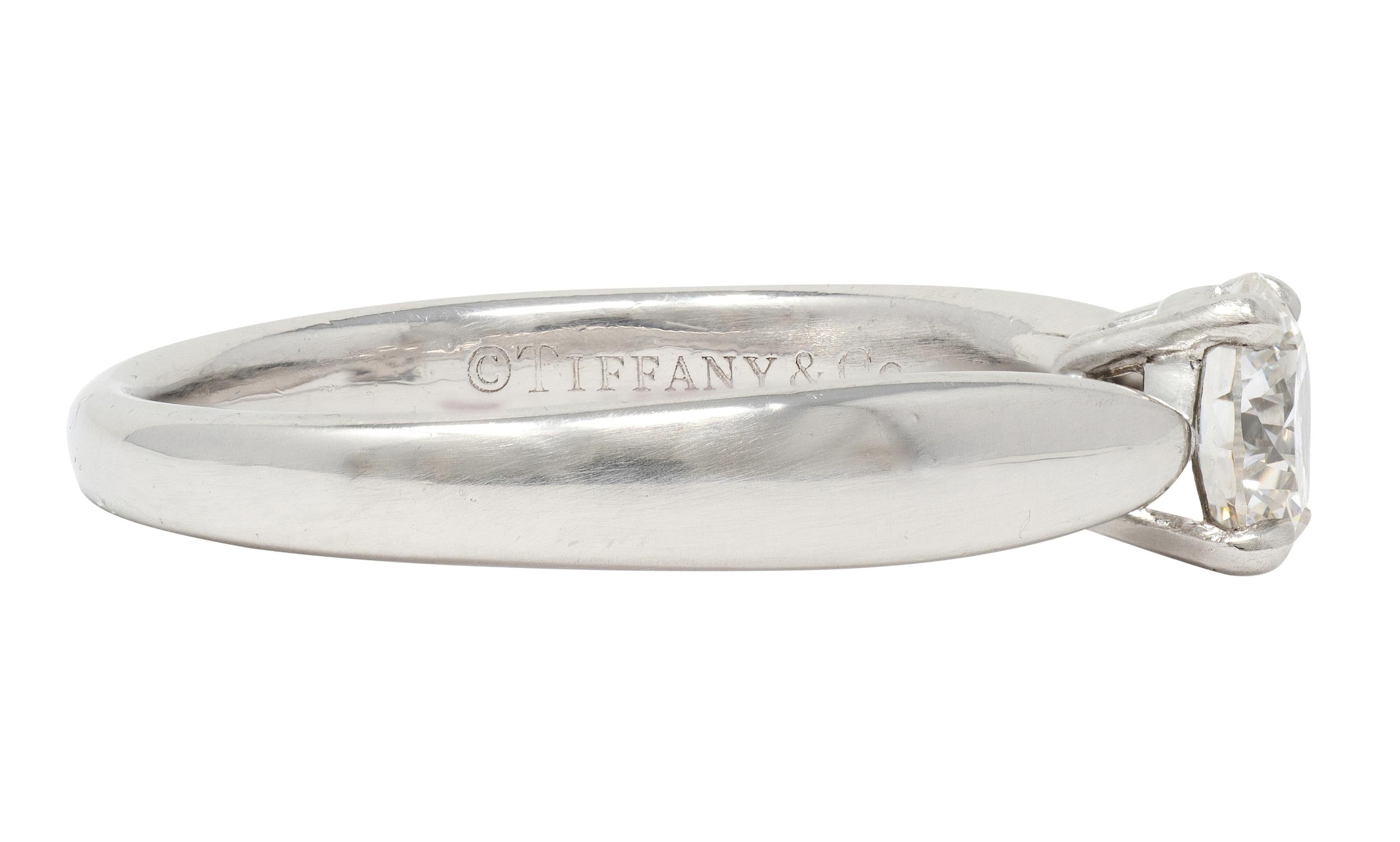 Tiffany & Co. Round Brilliant Diamond Platinum Harmony Solitaire Engagement Ring