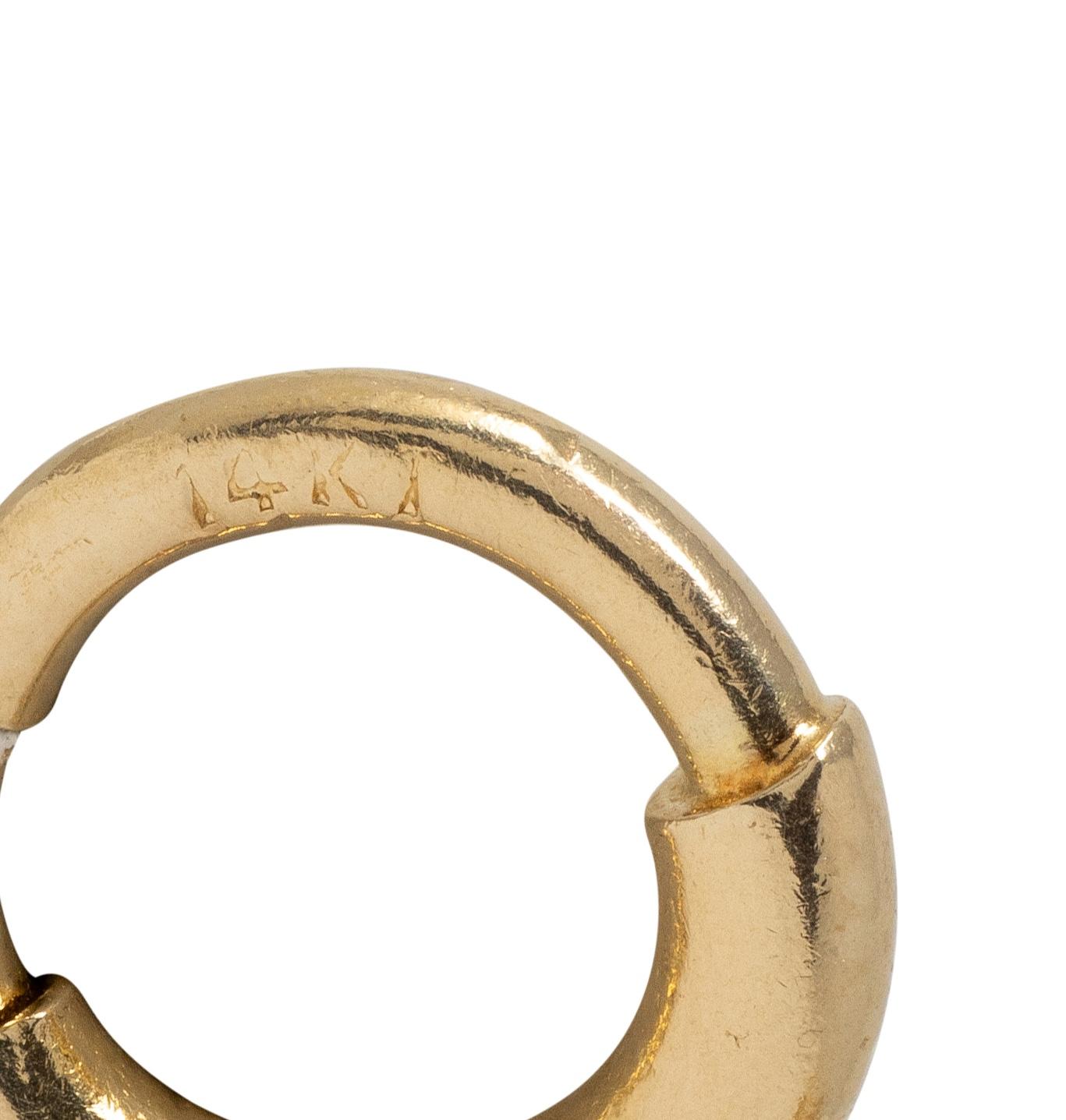Retro Citrine 14 Karat Yellow Gold Vintage Scroll Link Bracelet