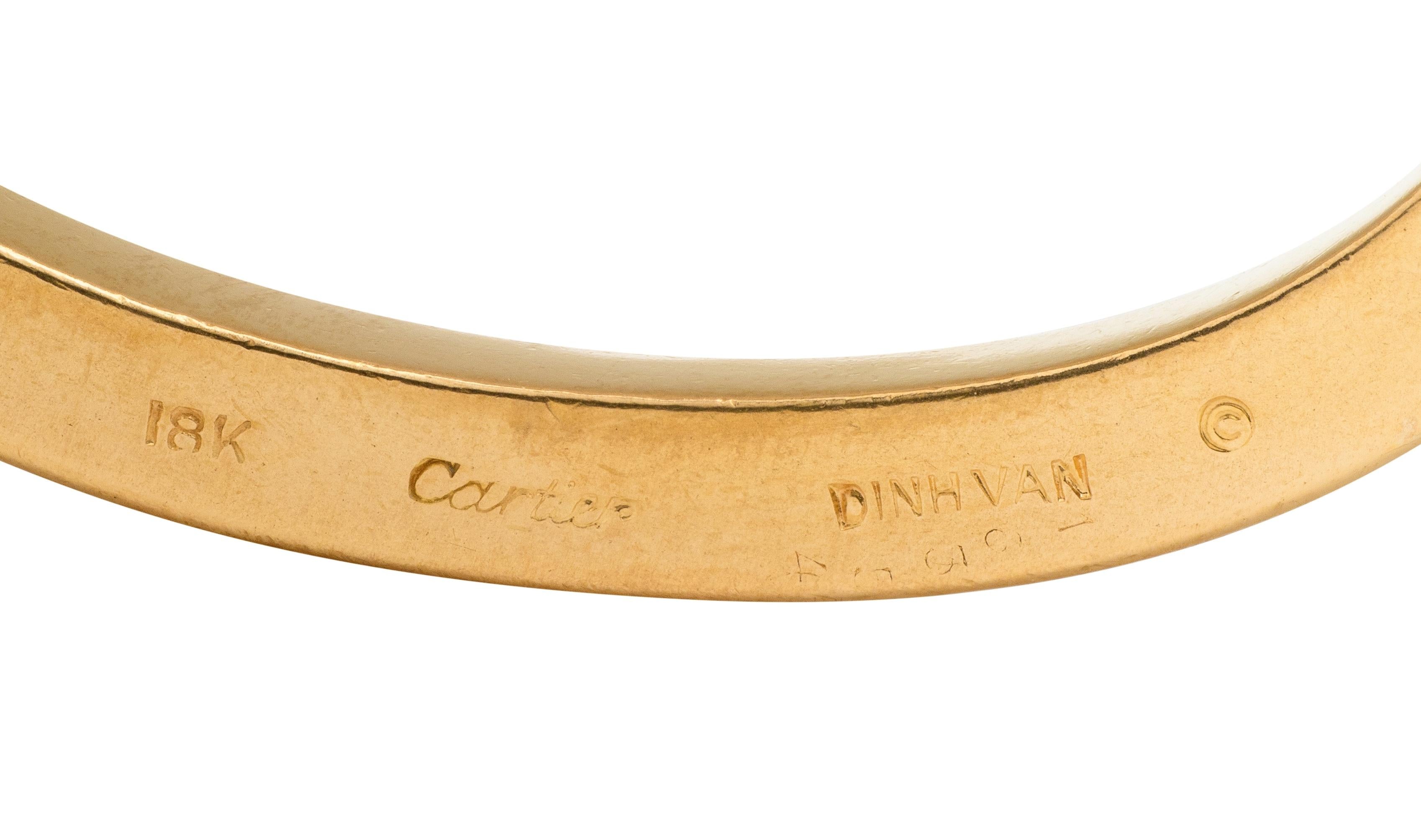 Cartier Dinh Van 1970's 18 Karat Yellow Gold Vintage Cuff Bracelet