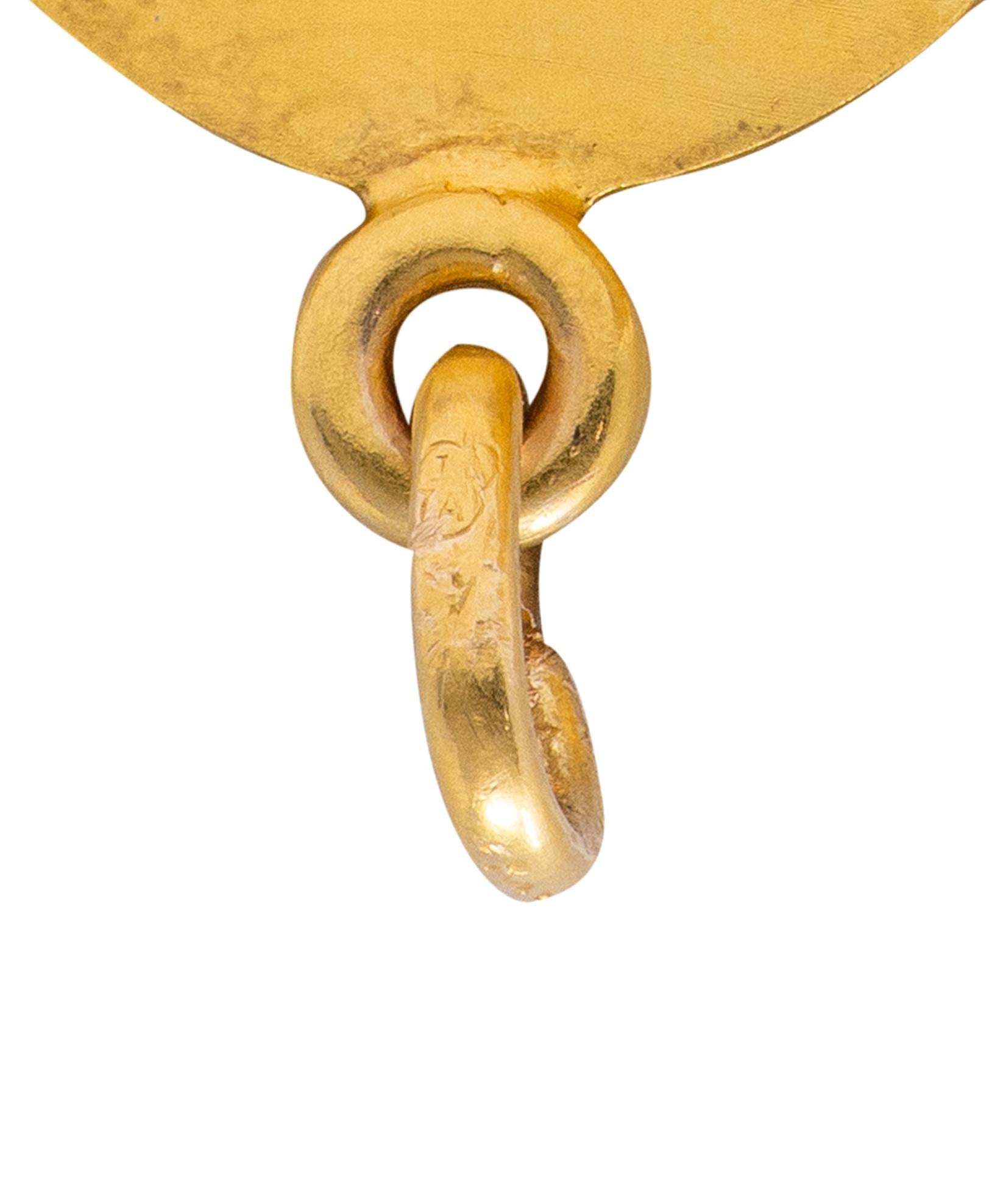 Art Nouveau Ruby Diamond Enamel 14K Yellow Gold Antique Princess Locket Pendant