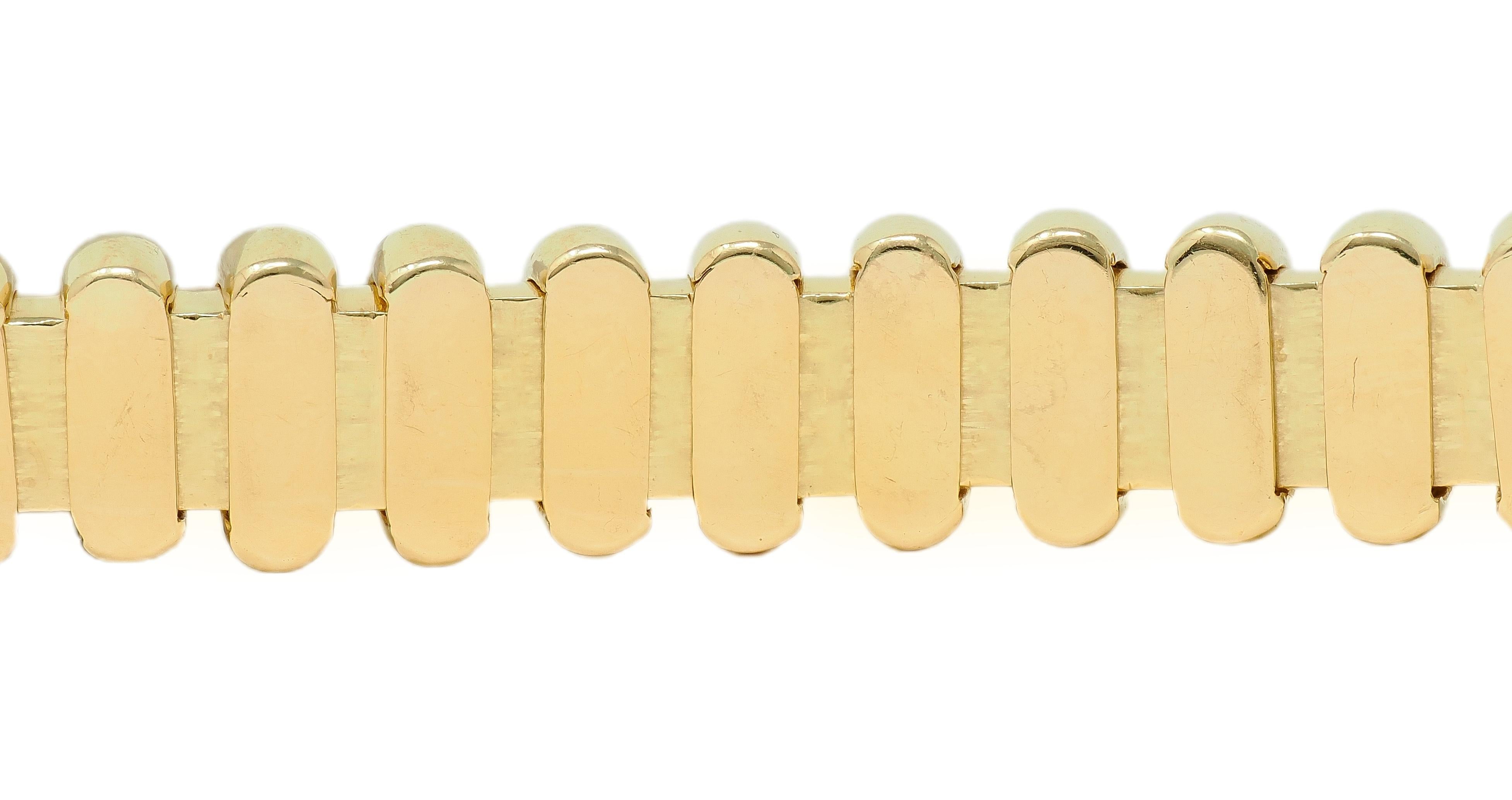 Tiffany & Co. Georges L'Enfant French 18K Yellow Gold Vintage Tubogas Bracelet