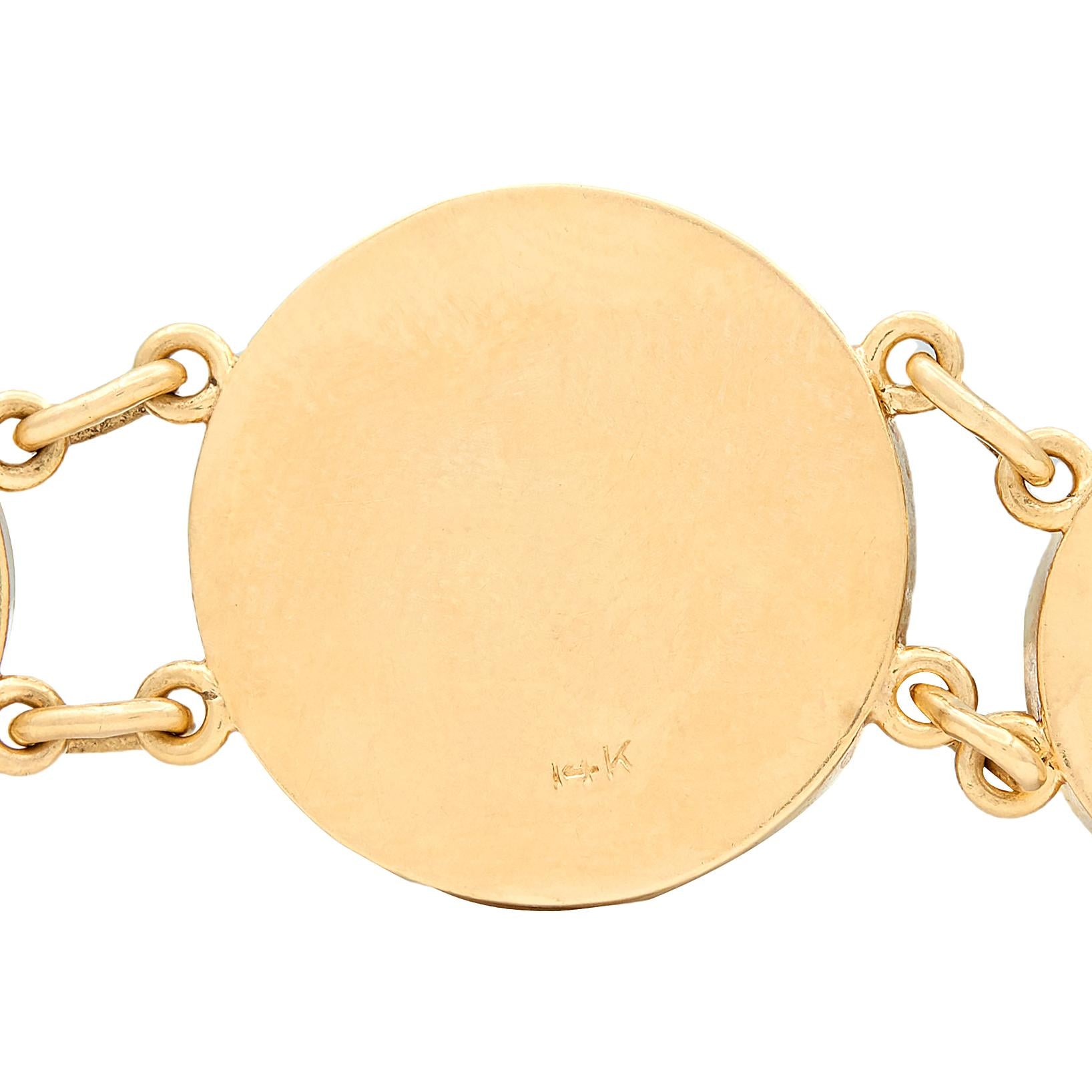 Edwardian Essex Crystal Quartz 14K Gold Antique Fishing Basket Bracelet