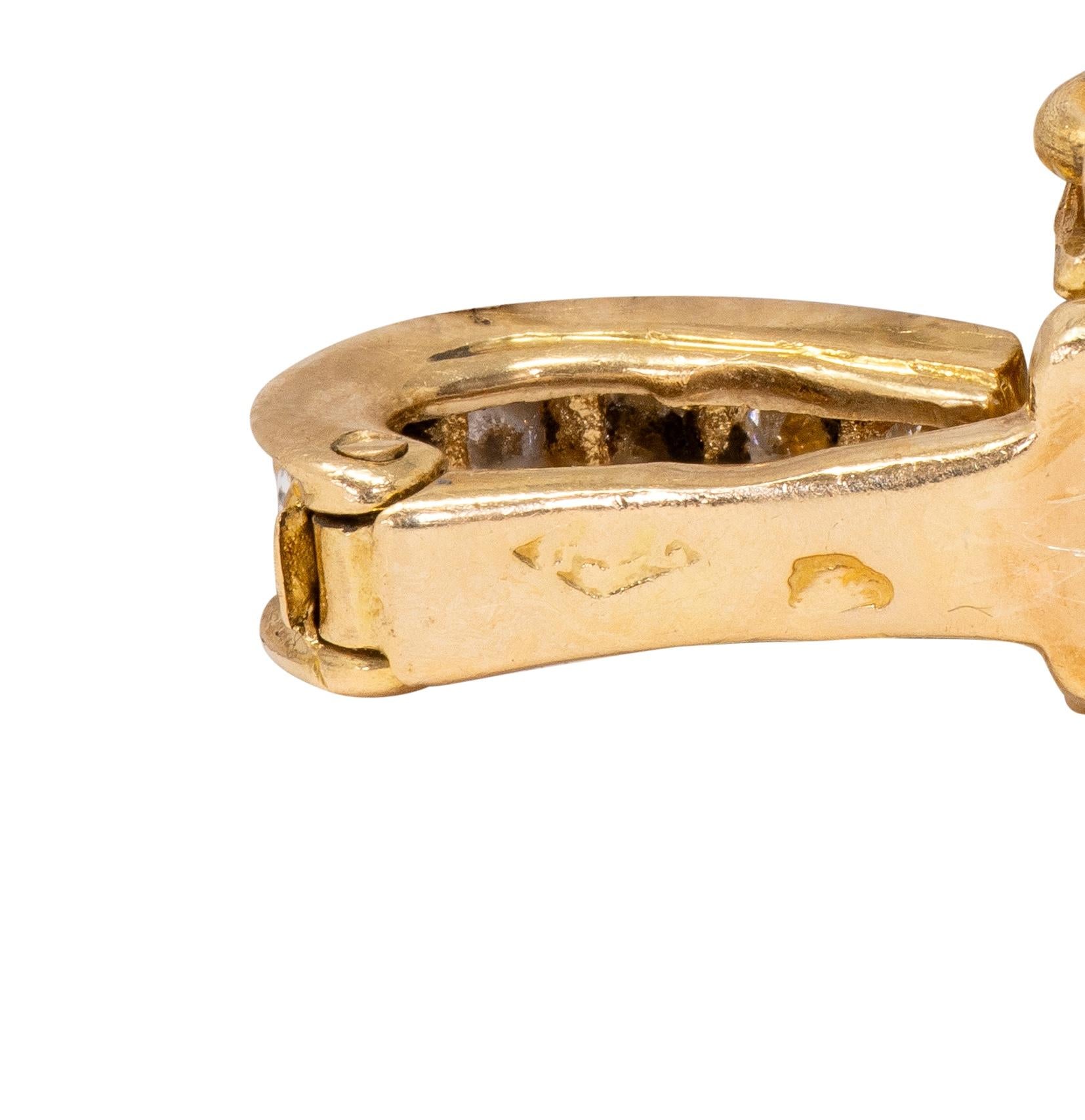 Cartier Georges L'Enfant French Diamond 18K Gold Vintage Agrafe Link Bracelet