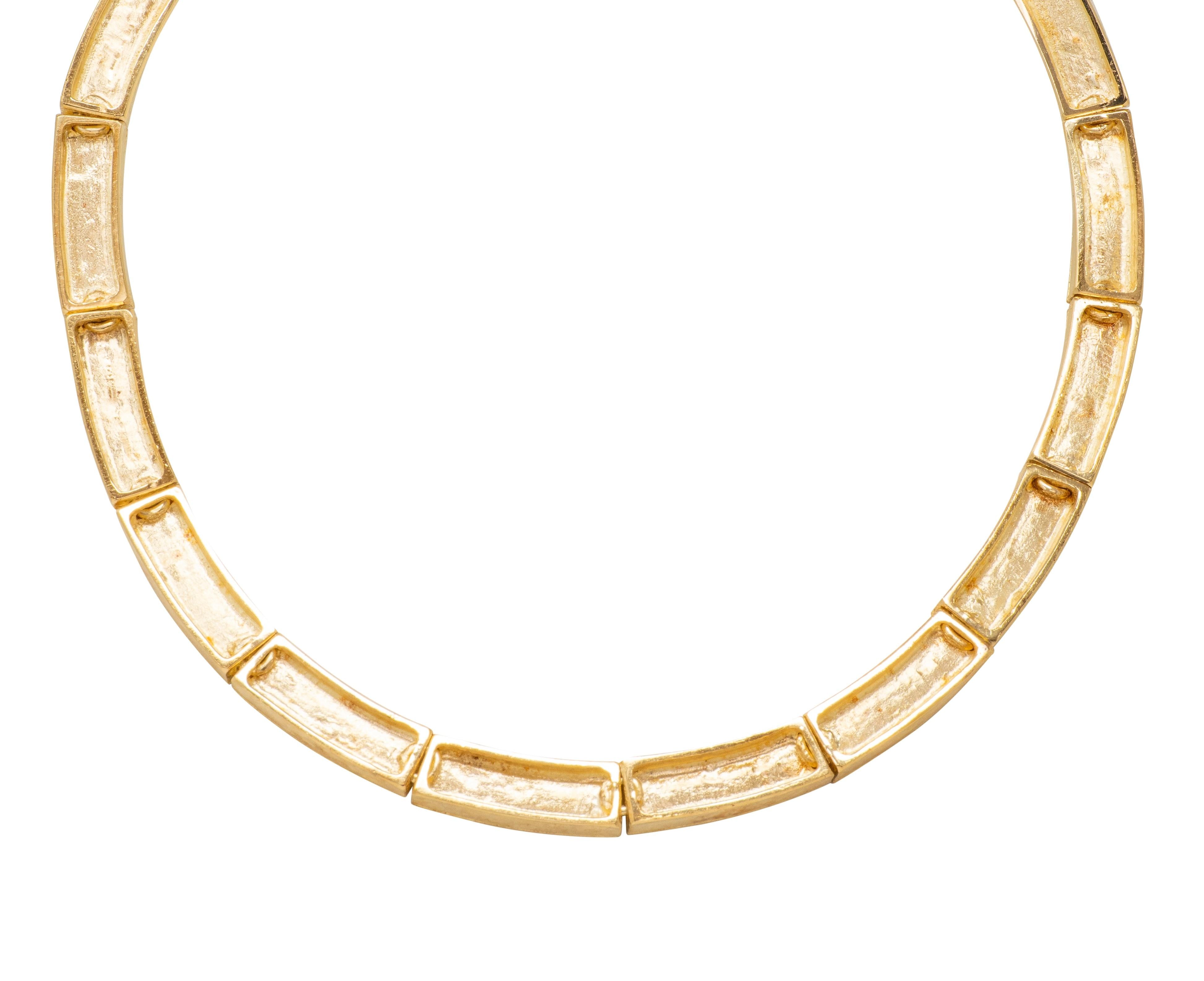 Denise Roberge 1990's 18 Karat Yellow Gold Vintage Spotted Collar Necklace