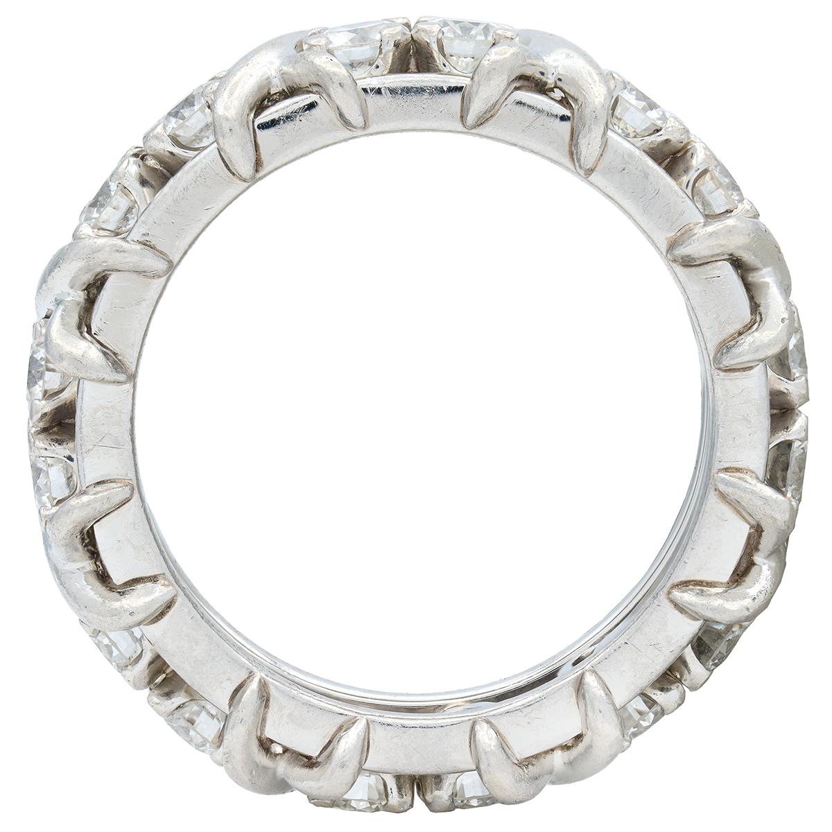 Tiffany & Co. Schlumberger Diamond Platinum Vintage Sixteen Stone Band Ring