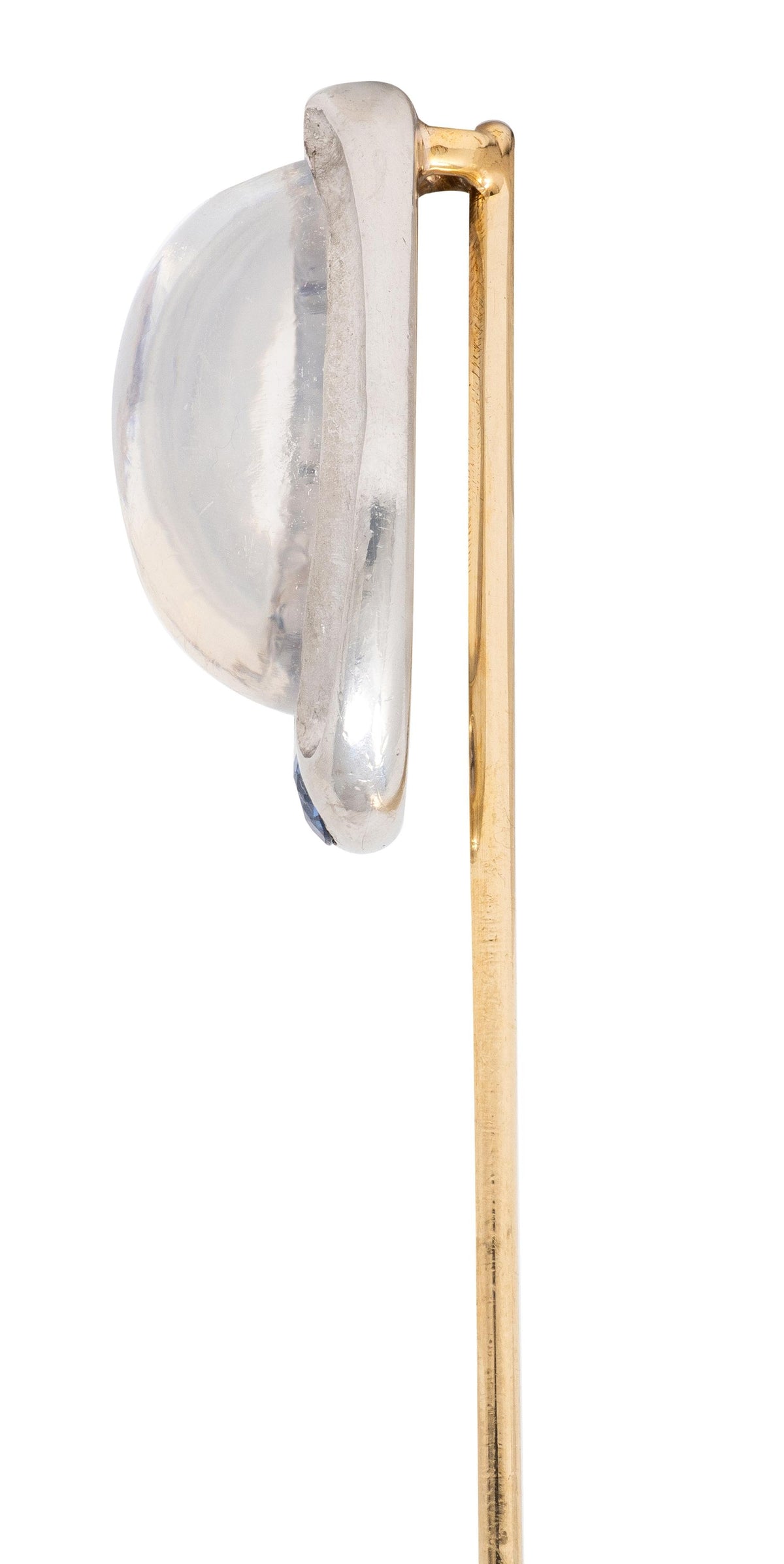 Louis Comfort Tiffany & Co. Nouveau Moonstone 14K Gold Platinum Antique Stickpin