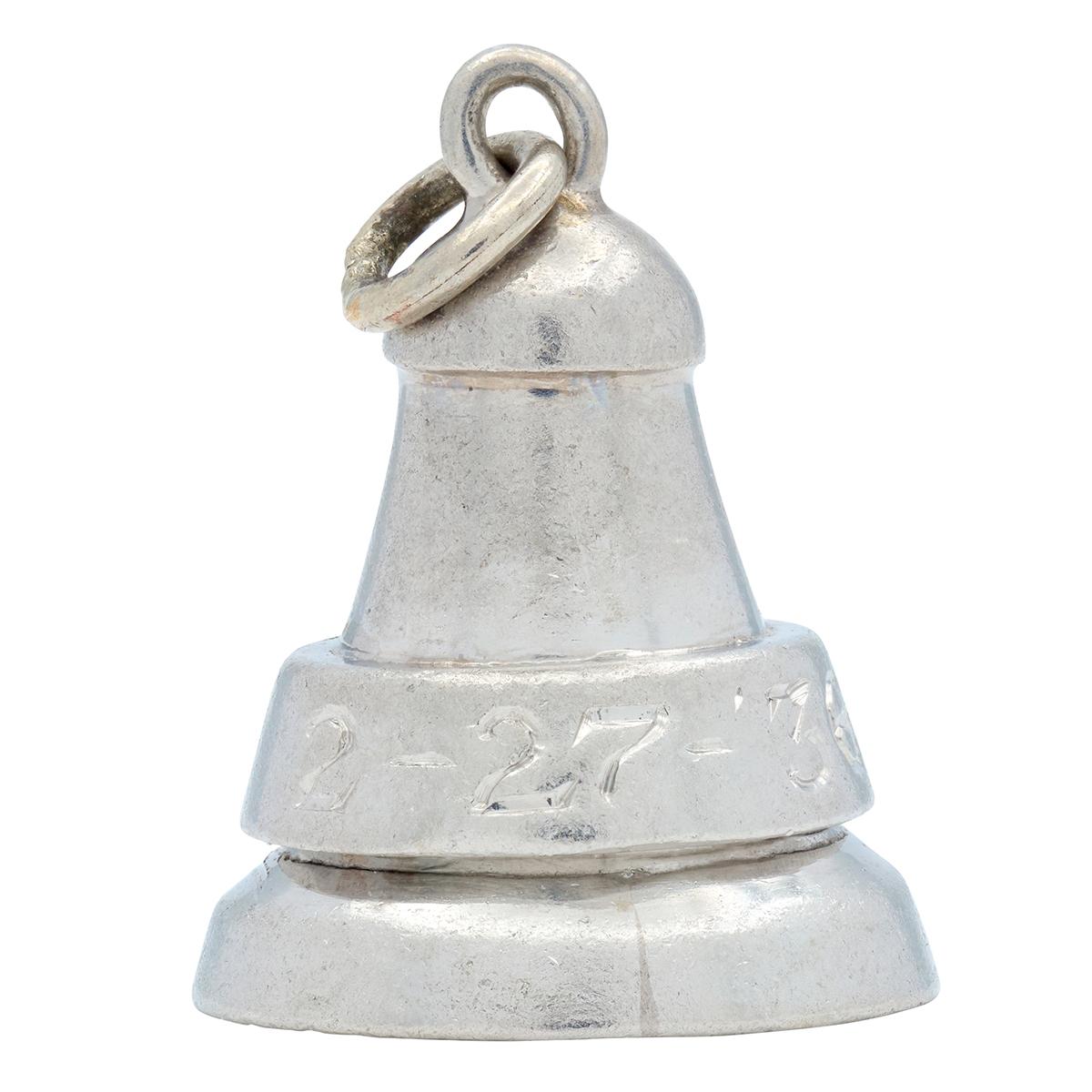 Art Deco 1936 Diamond Platinum Vintage Bell Charm