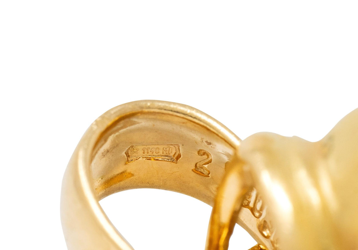 Cartier 1970's 18 Karat Yellow Gold Vintage Eagle's Claw Pendant