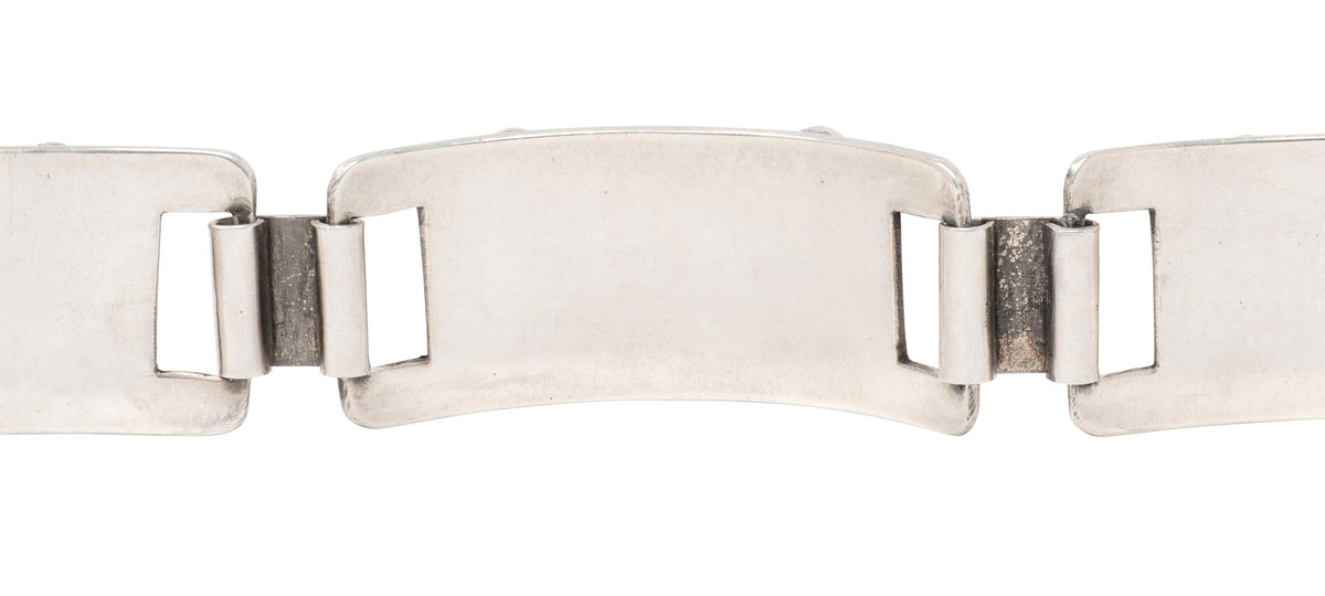 Georg Jensen Vintage Chrysoprase Sterling Silver Antique Pinecone 478 Bracelet