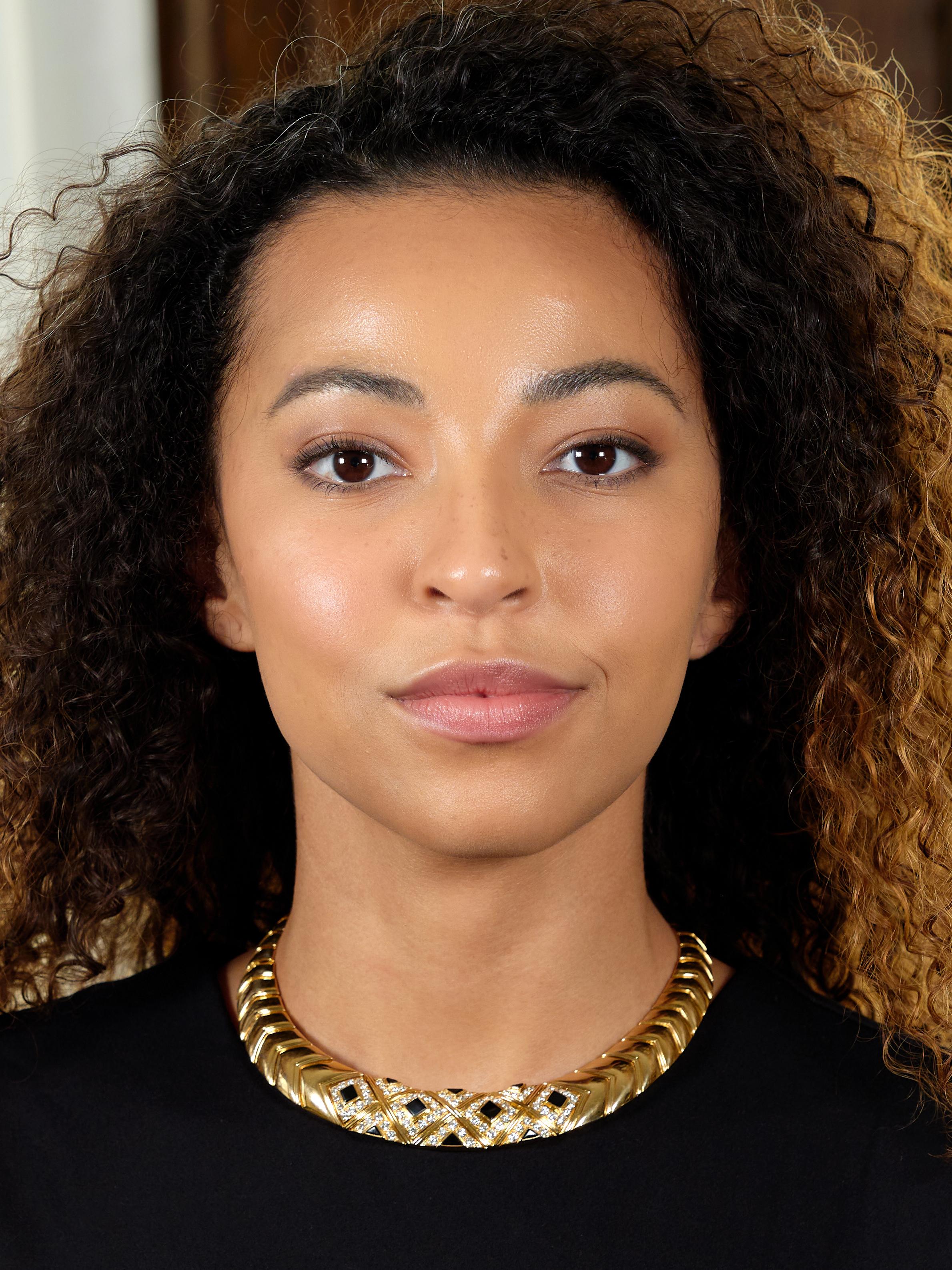 Van Cleef & Arpels French 1980's Diamond Onyx 18K Vintage Collar Necklace