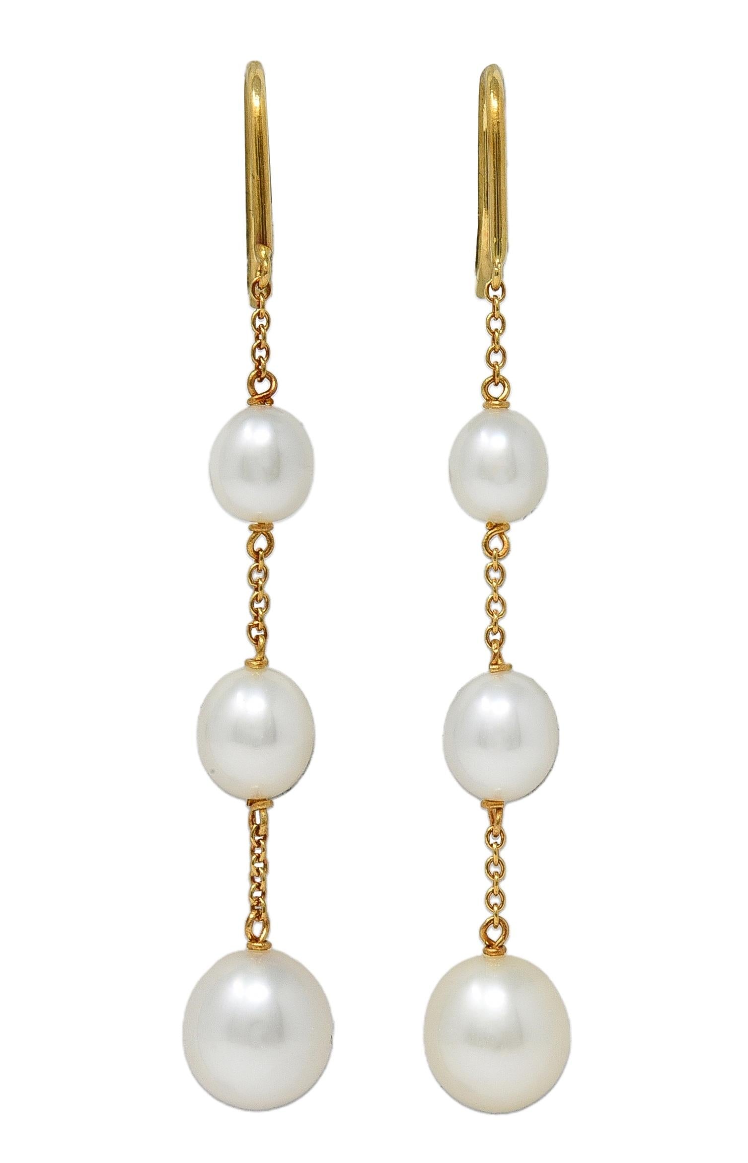 Elsa Peretti Tiffany & Co. Pearl 18K Pearls-By-The-Yard Drop Earrings