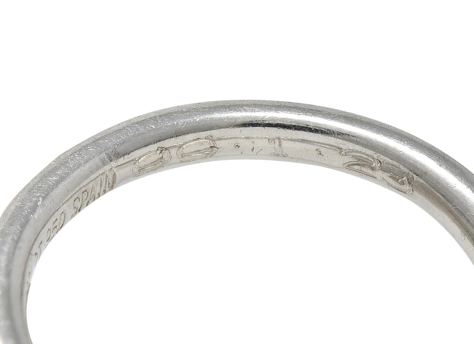 Elsa Peretti Tiffany & Co. Diamond Platinum Vintage Contour Wedding Band Ring