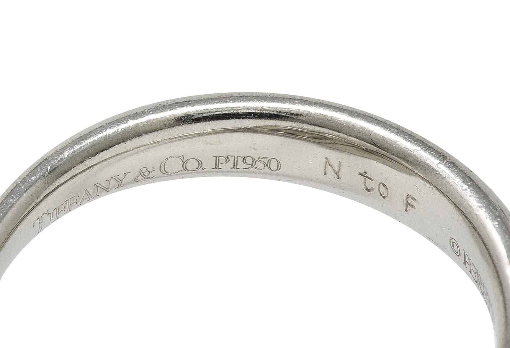 Elsa Peretti Tiffany & Co. 1990s's Diamond Platinum Open Heart Band Ring