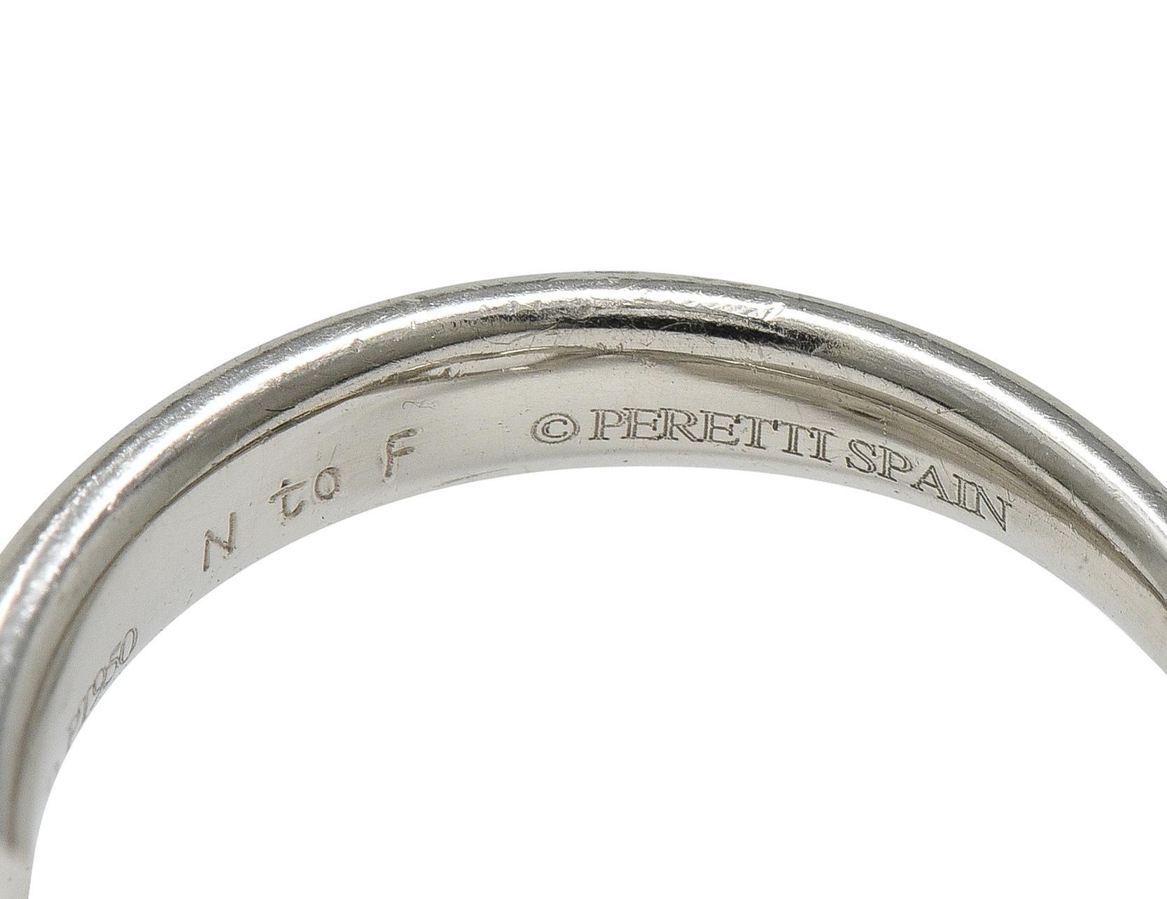 Elsa Peretti Tiffany & Co. 1990s's Diamond Platinum Open Heart Band Ring