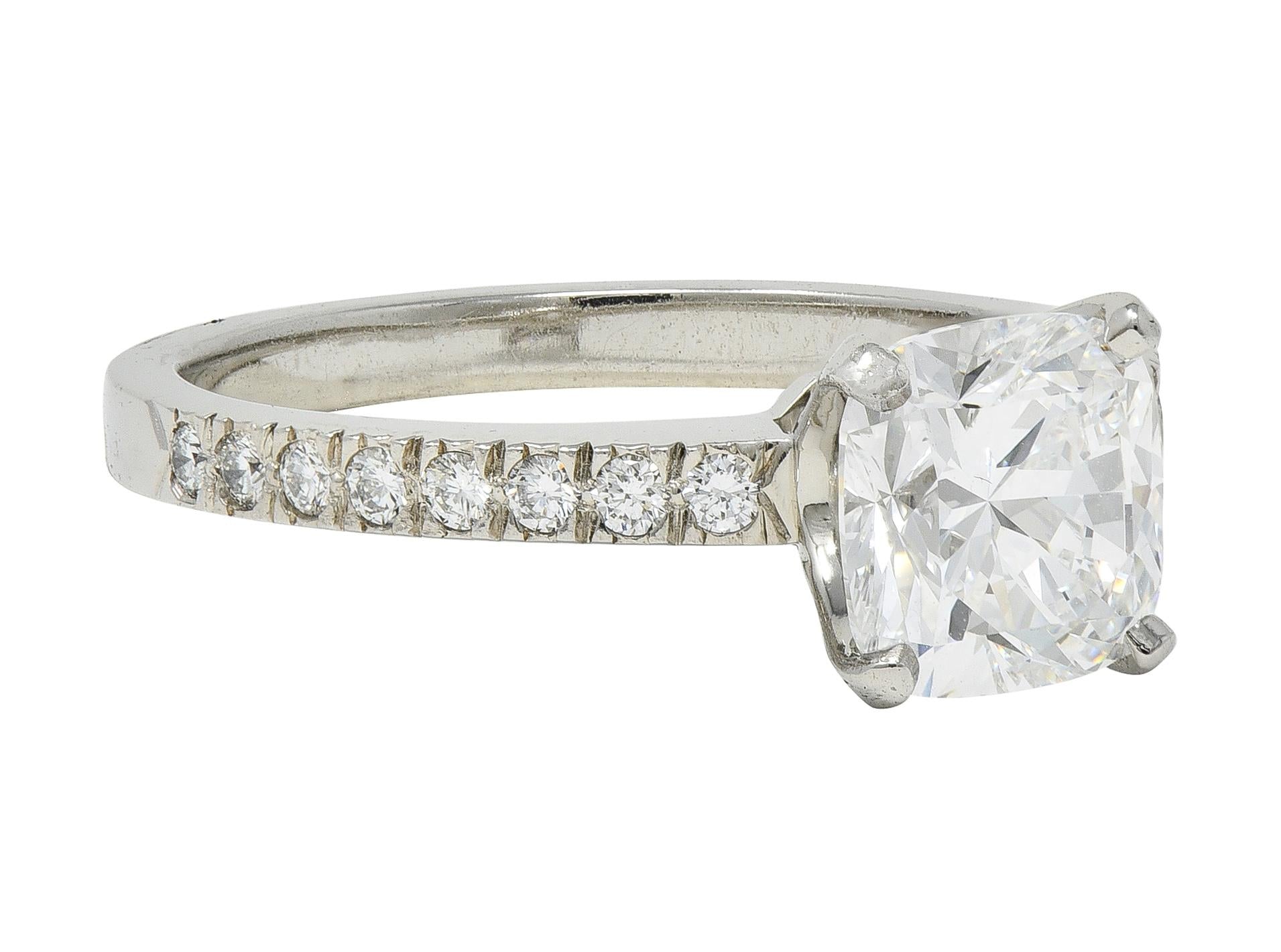Tiffany & Co. Contemporary 1.59 CTW Cushion Diamond Platinum Engagement Ring