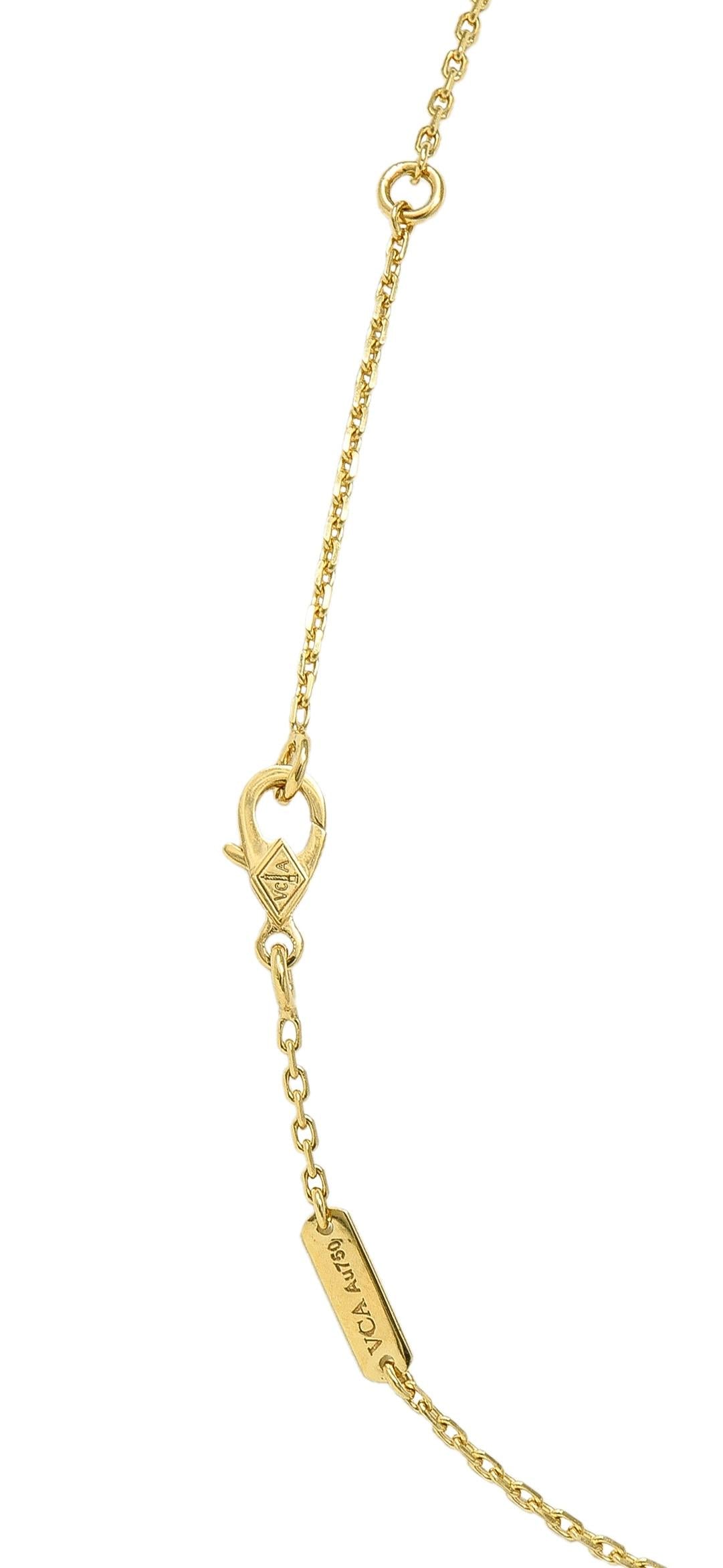 Van Cleef & Arpels French Diamond 18K Yellow Gold Large Frivole Necklace
