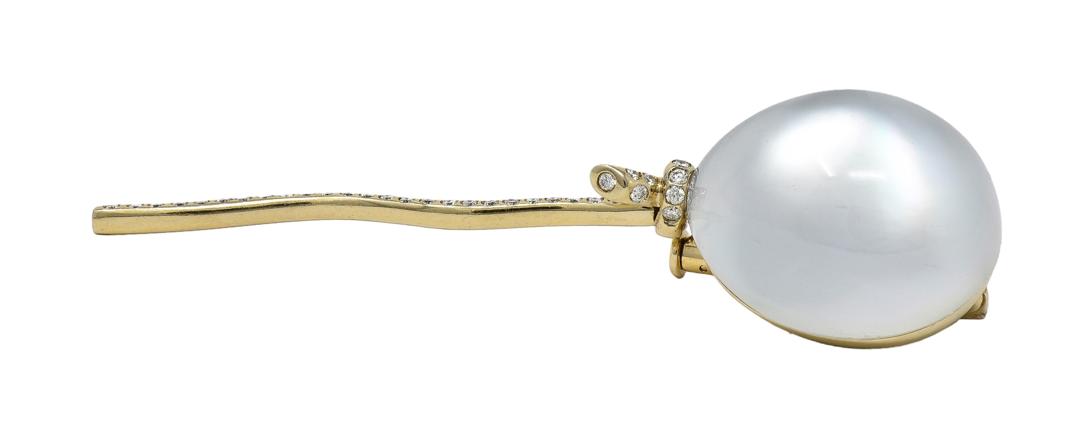 Vhernier Diamond Multi-Gem 18 Karat Gold Balloon Palloncino Brooch