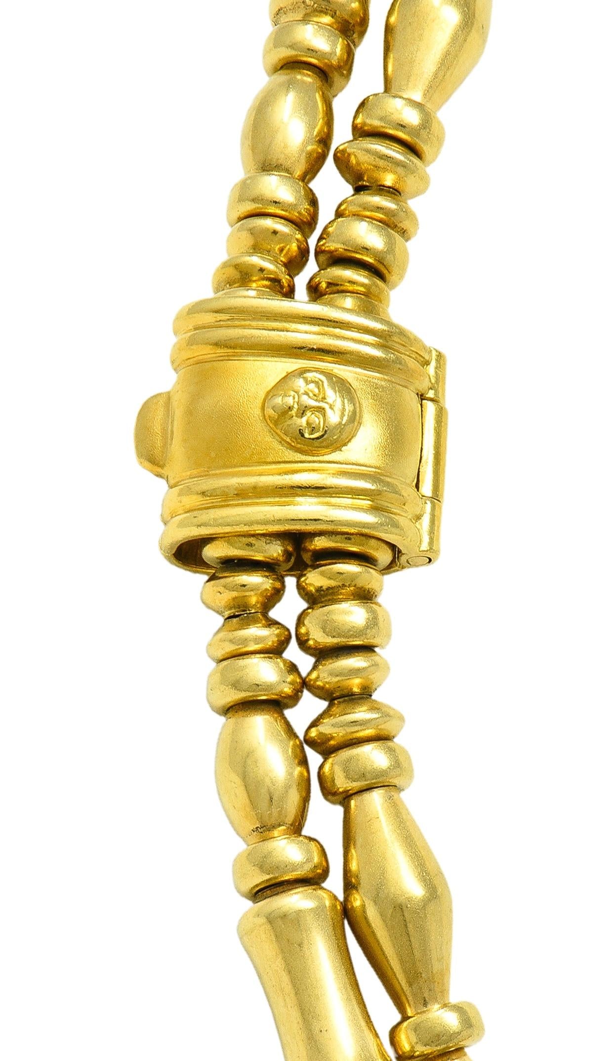 SeidenGang 1990's Diamond Multi-Gem 18K Gold Vintage Multi-Strand Necklace