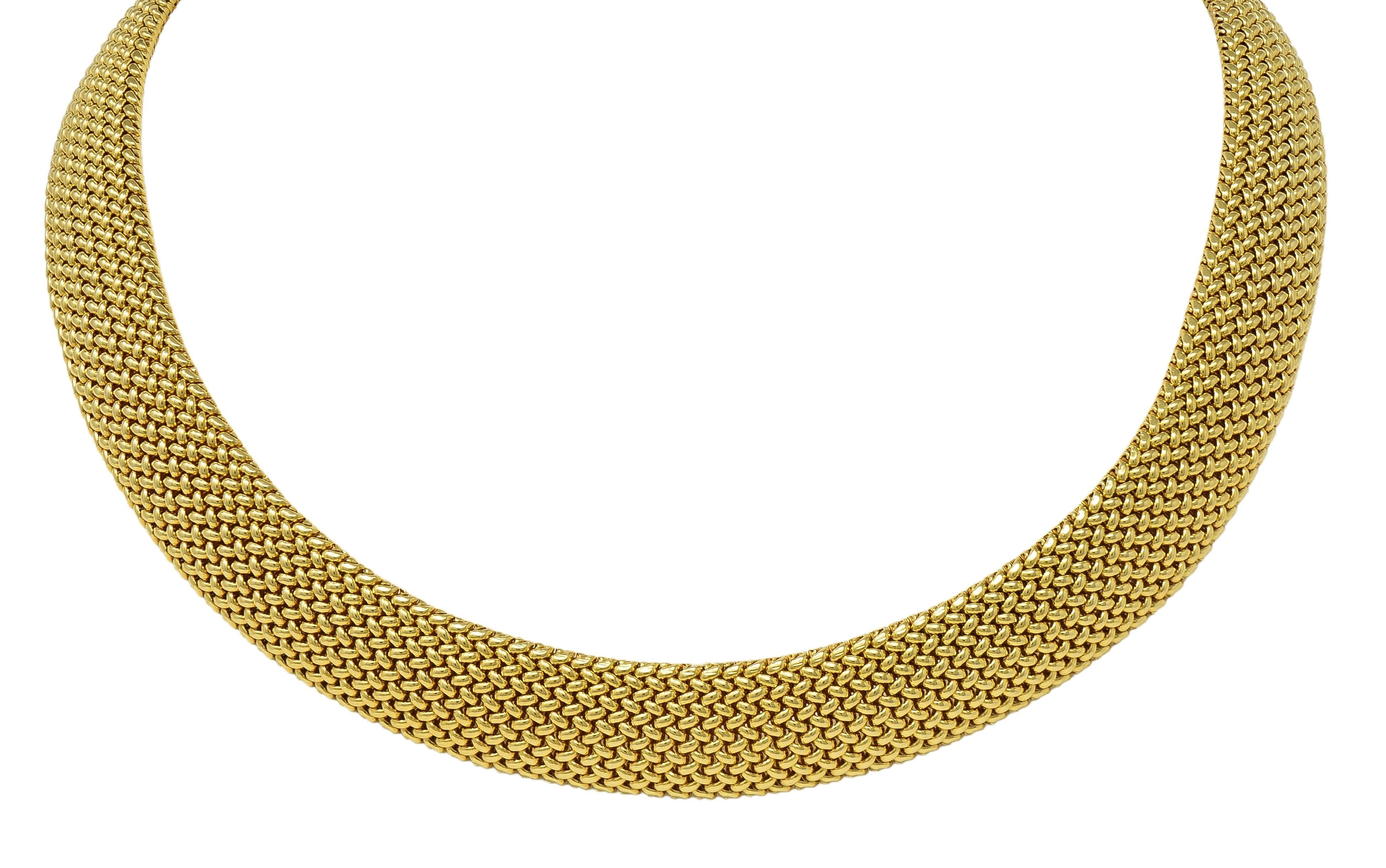 Tiffany & Co. 2000's 18 Karat Yellow Gold Vintage Somerset Woven Collar Necklace