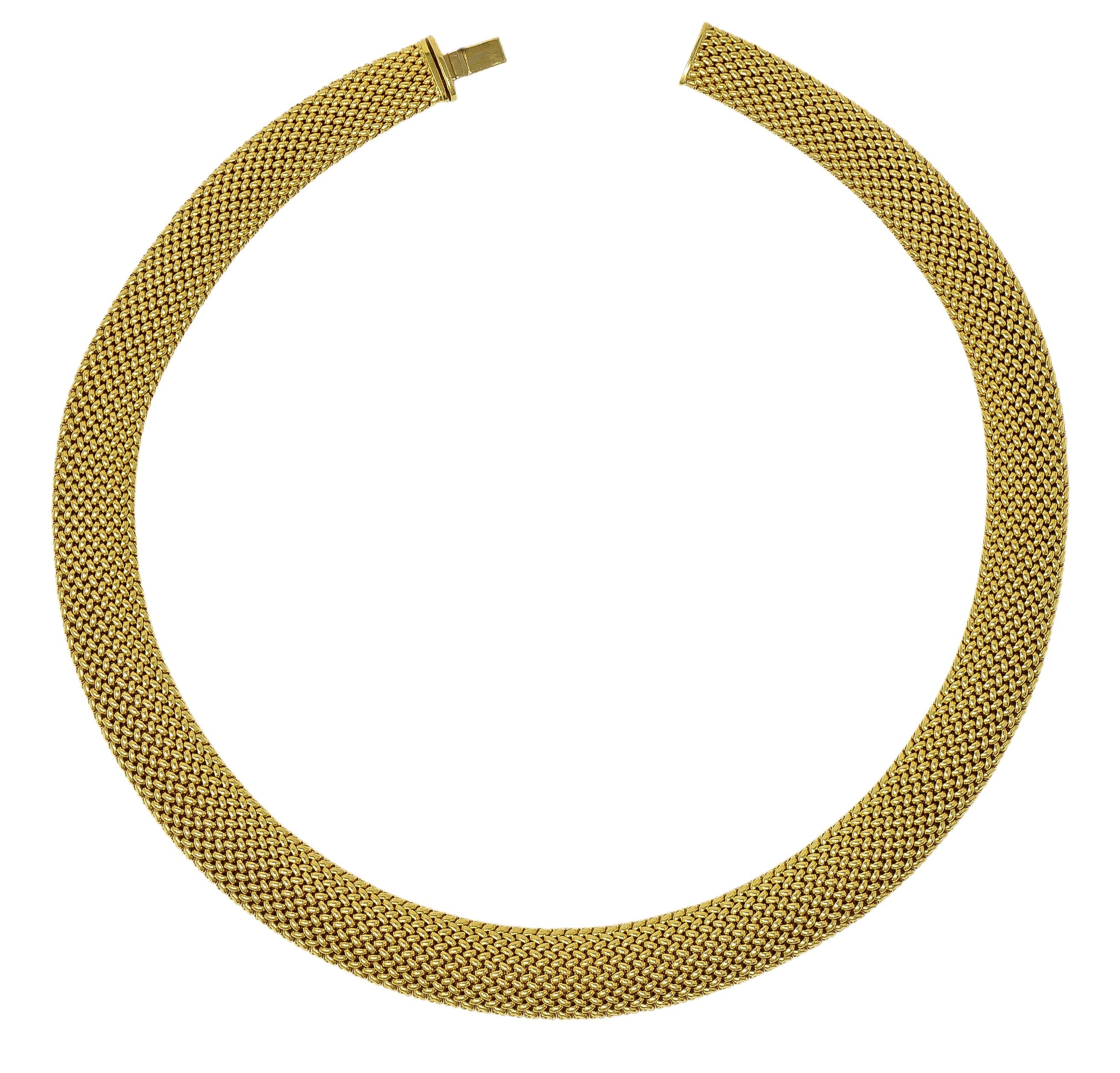 Tiffany & Co. 2000's 18 Karat Yellow Gold Vintage Somerset Woven Collar Necklace