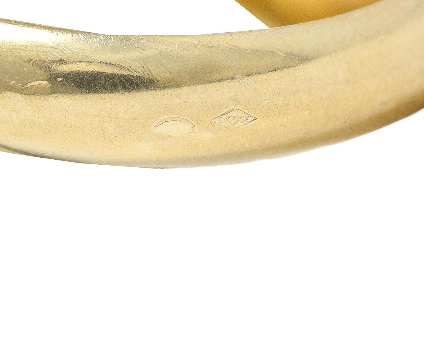 Cartier 1997 French 18 Karat Tri-Colored Gold Vintage Trinity Rolling Band Ring