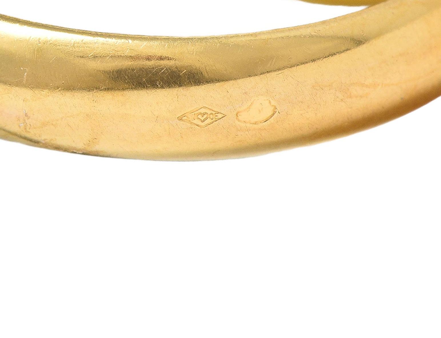 Cartier 1997 French 18 Karat Tri-Colored Gold Vintage Trinity Rolling Band Ring