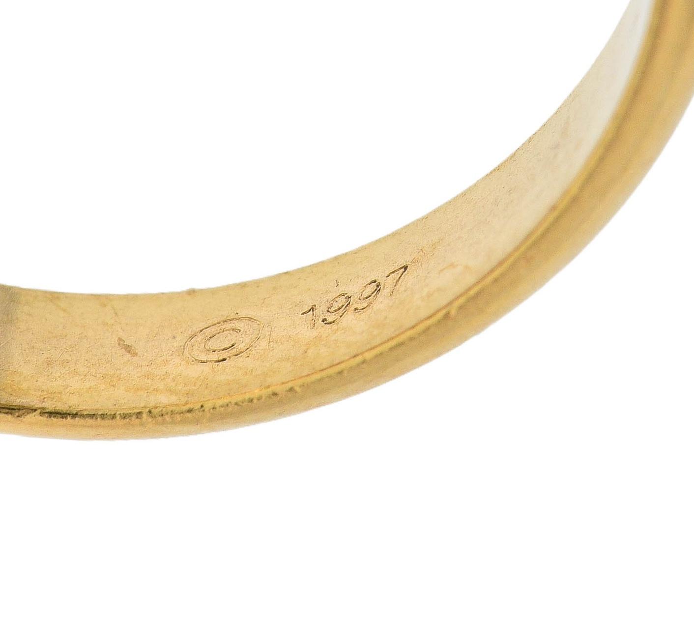 Cartier 1997 French 18 Karat Tri-Colored Gold Vintage Trinity Rolling Band Ring