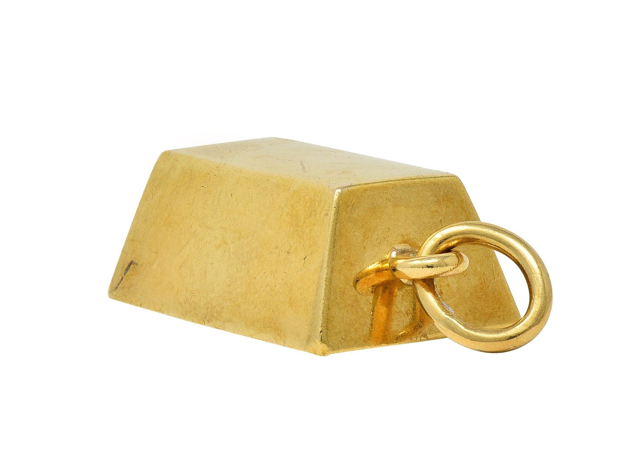 Cartier 1970's 18 Karat Yellow Gold Vintage 1 Ounce Gold Bar Ingot Pendant Charm