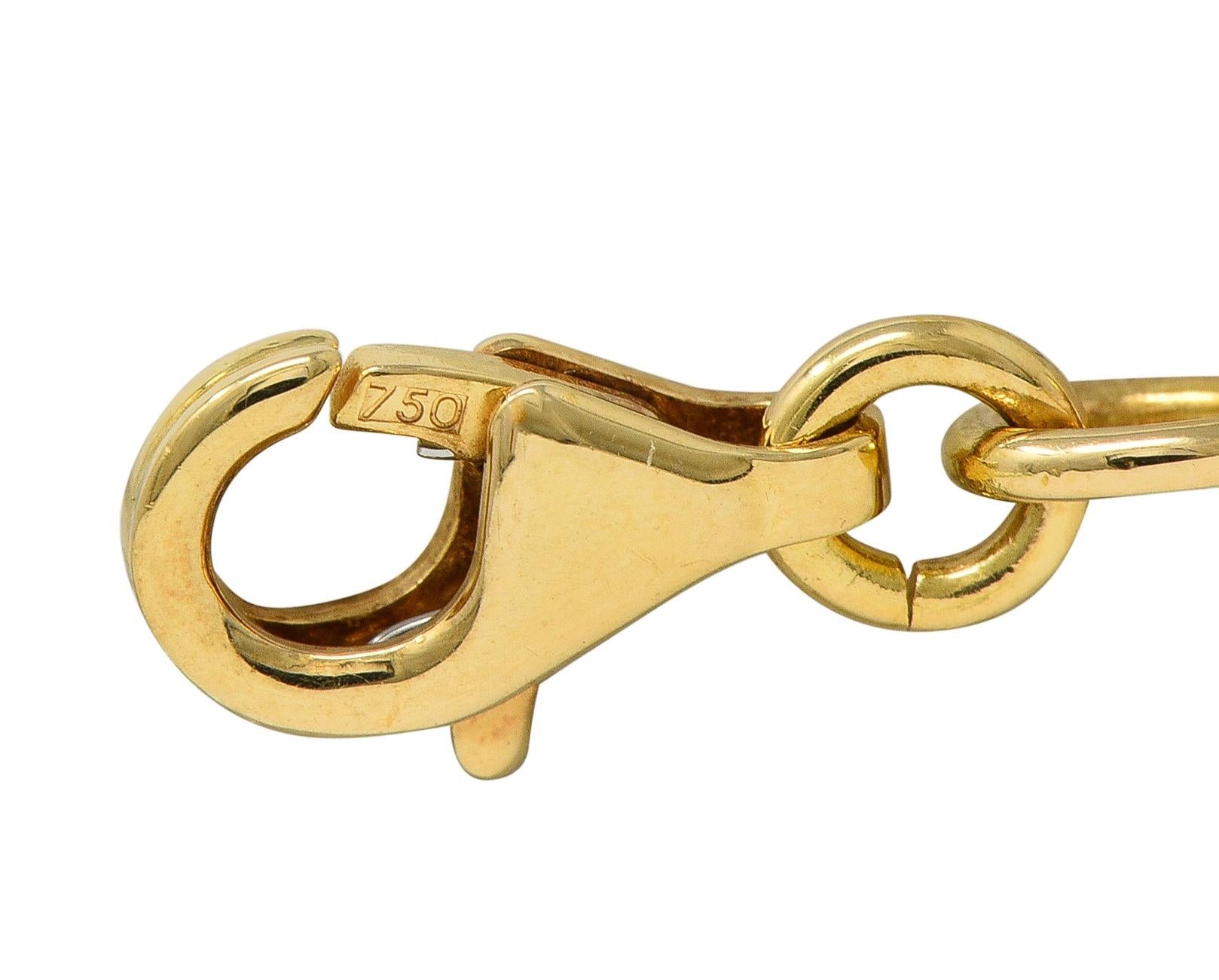 Gucci 2000's 18 Karat Yellow Gold G Chain Link Necklace