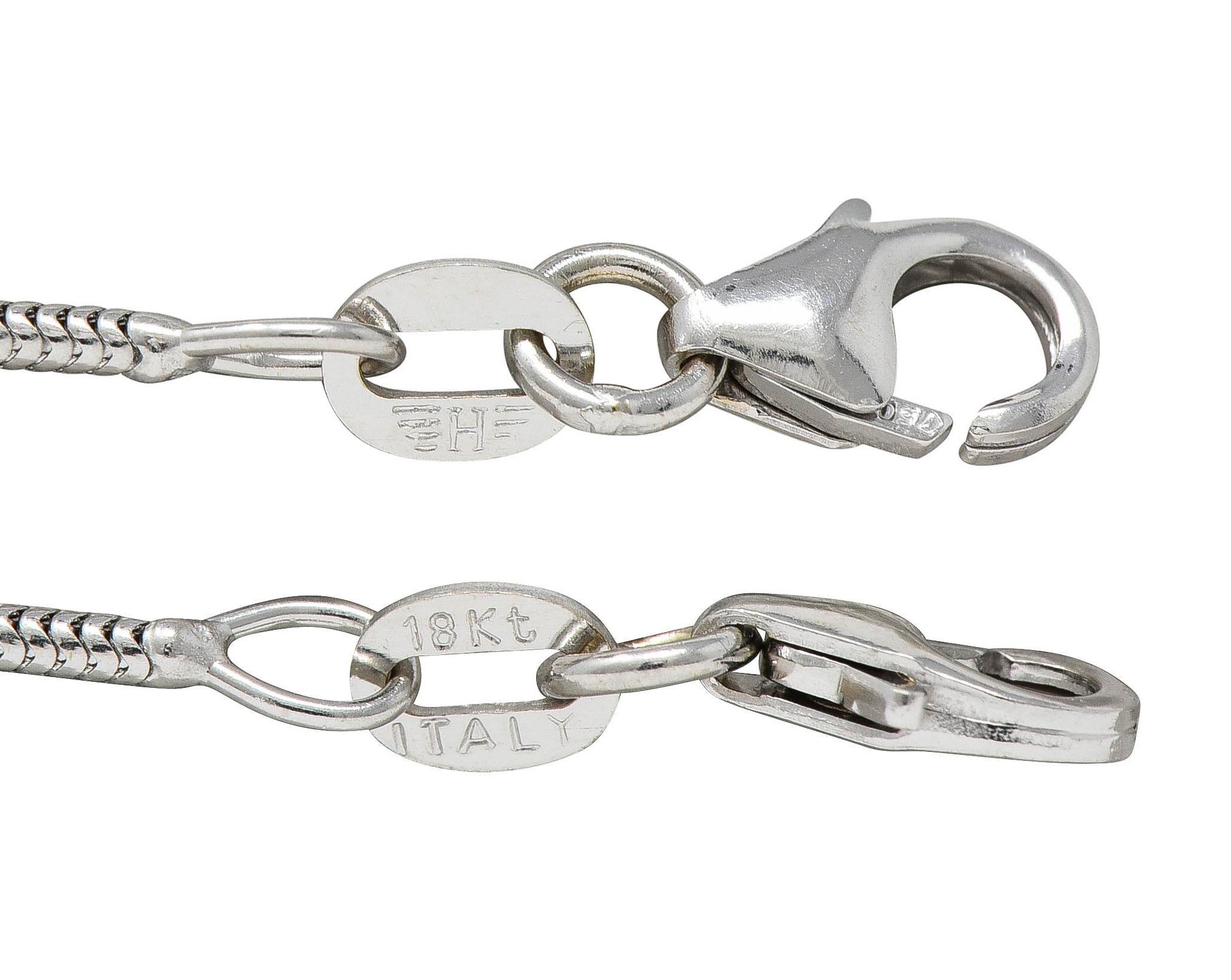 Contemporary 2.30 CTW Paraiba Tourmaline Diamond 18K Gold Pendant Necklace GIA