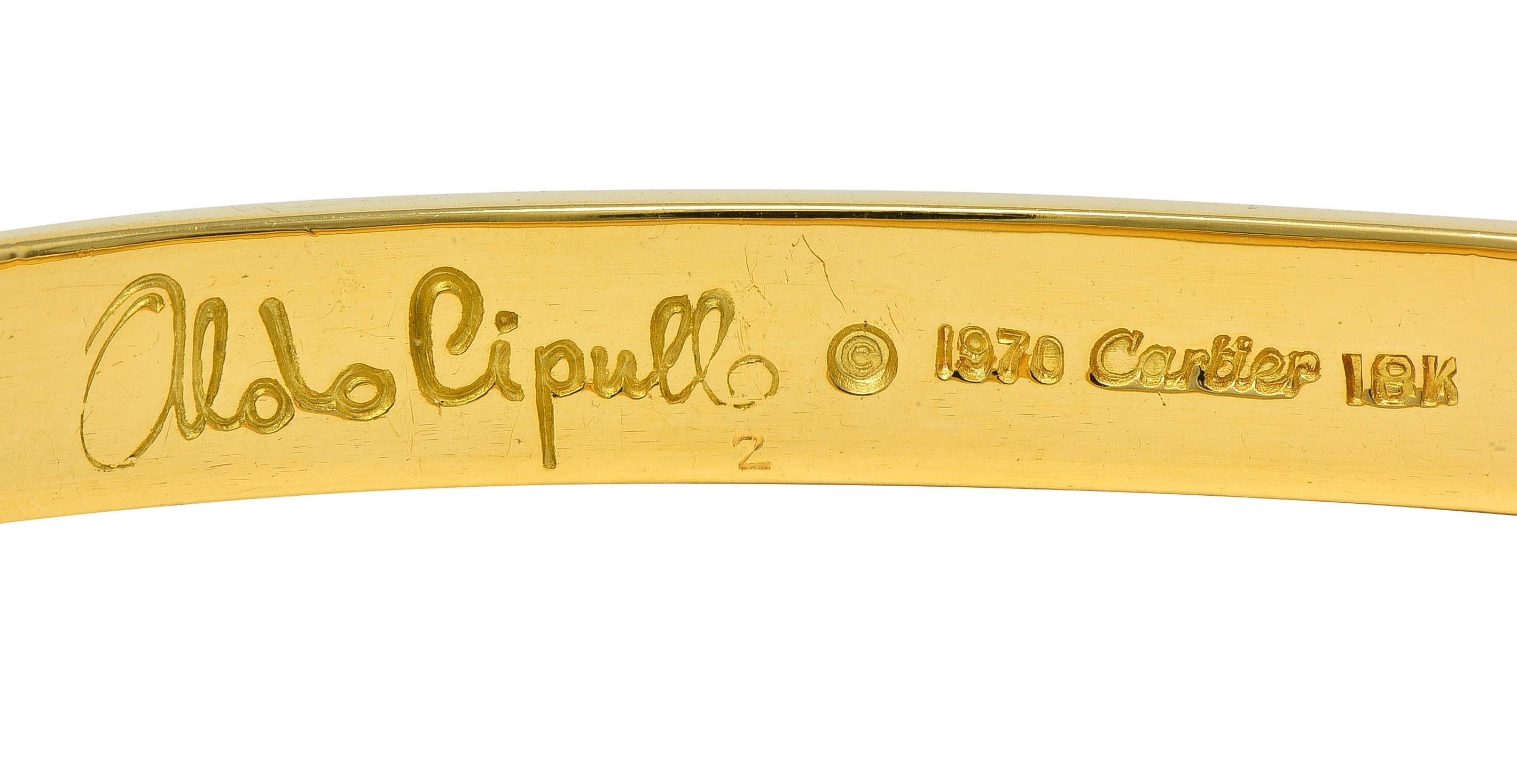 Cartier Aldo Cipullo 1970 18 Karat Yellow Gold Vintage Love Bangle Bracelet