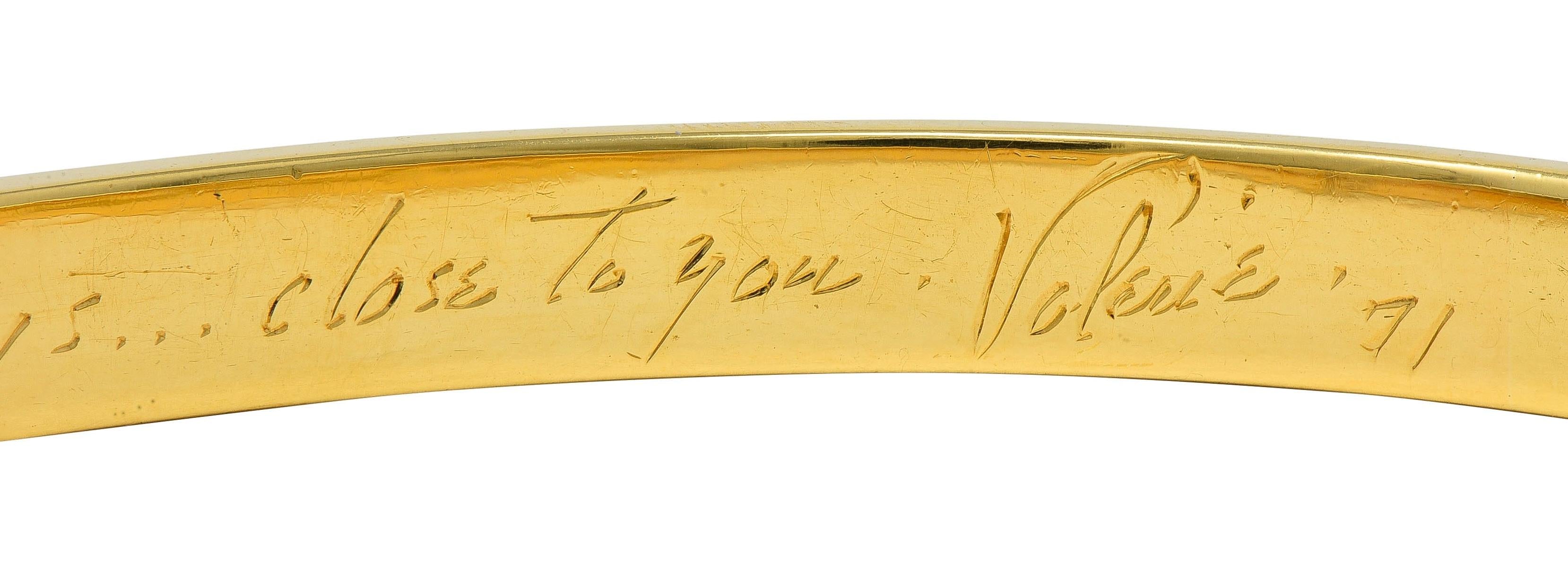 Cartier Aldo Cipullo 1970 18 Karat Yellow Gold Vintage Love Bangle Bracelet