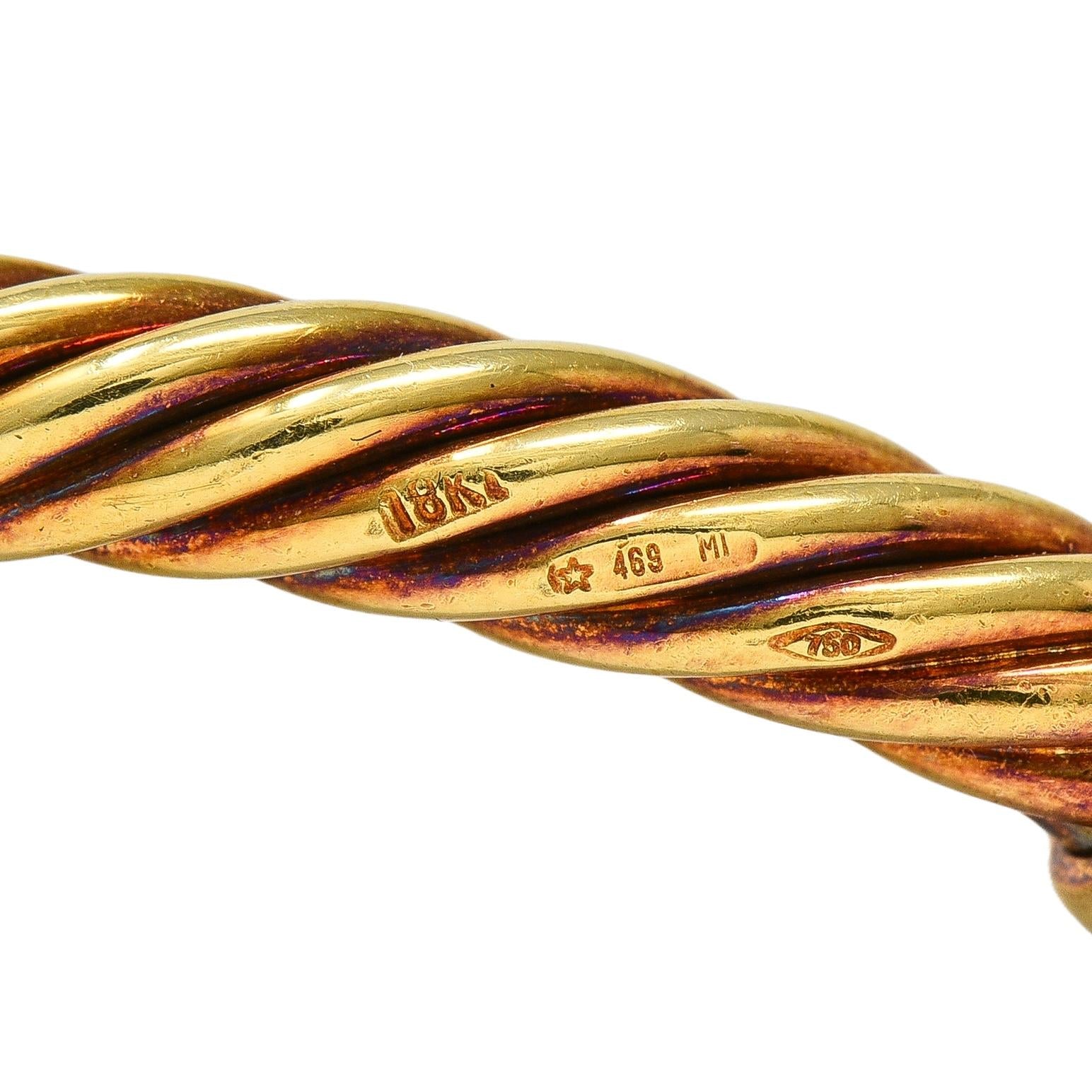 Pomellato 1990's Diamond 18 Karat Two-Tone Gold Vintage Golf Charm Bracelet