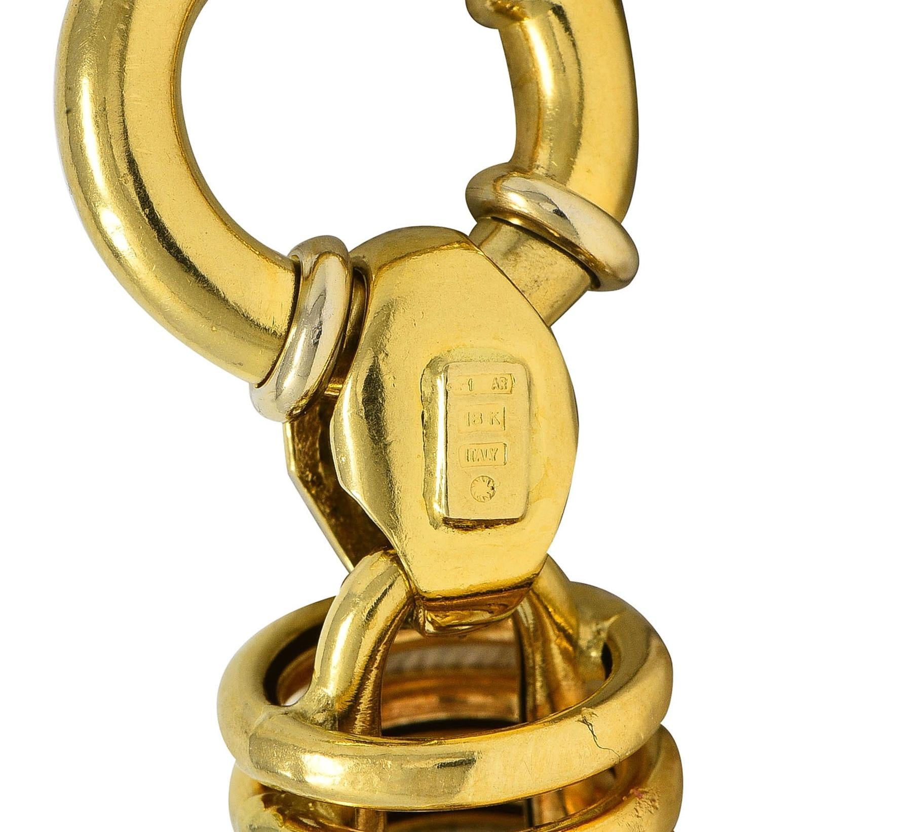 UnoArre 1980's 18 Karat Yellow Gold Vintage Status Link Bracelet