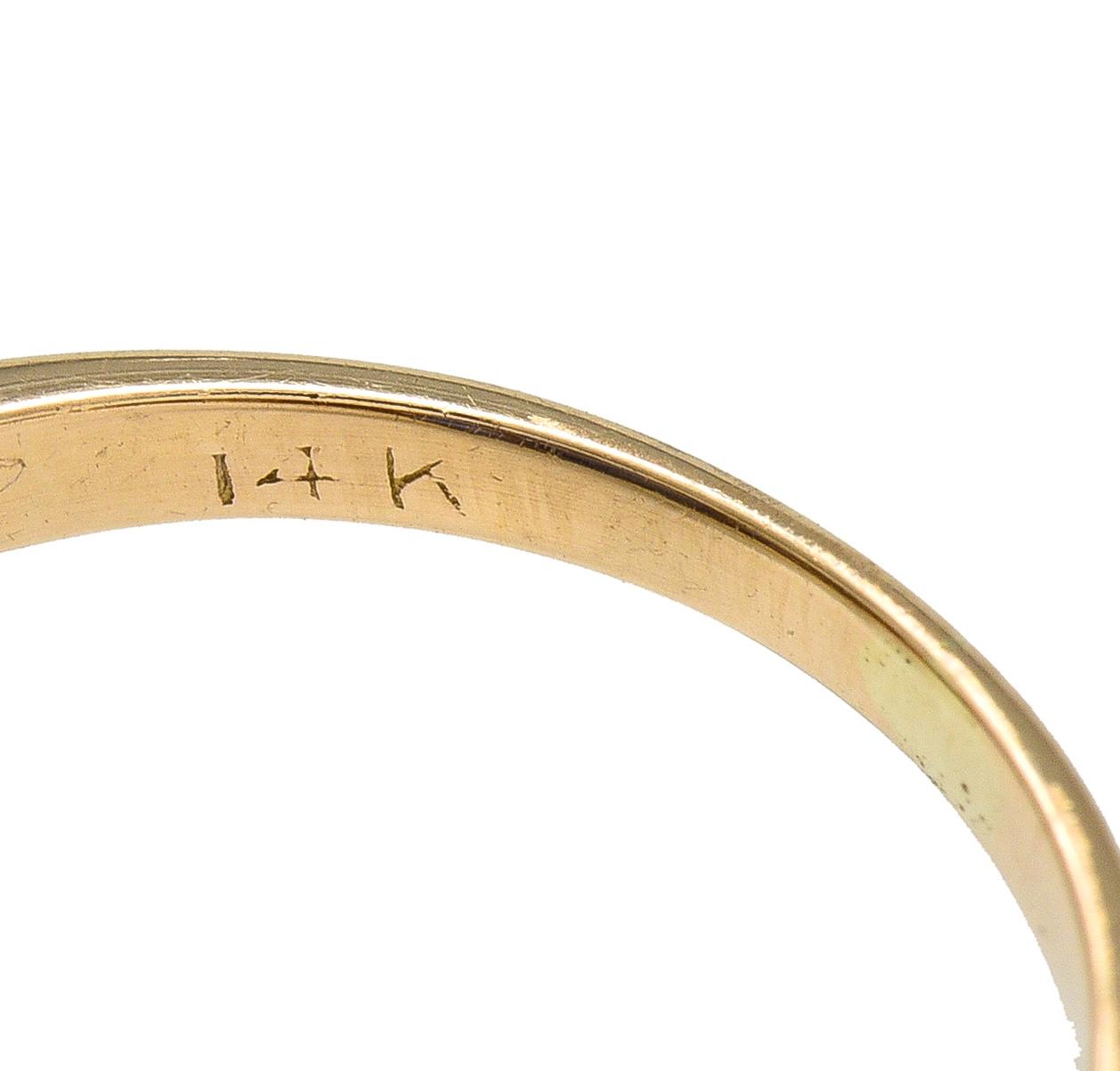 Art Deco 6.80 CTW Sapphire 14 Karat Yellow Gold Antique Halo Ring GIA