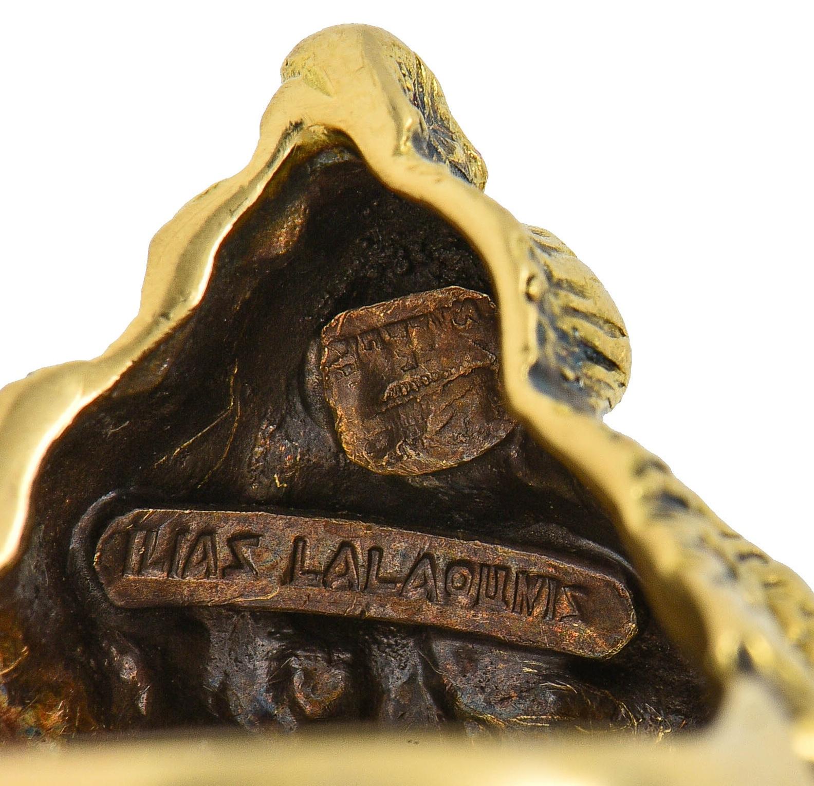 Ilias LaLaounis 1970's 18 Karat Yellow Gold Vintage Conch Seashell Ring