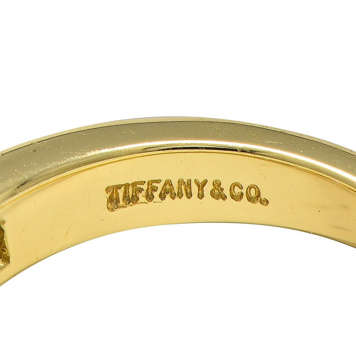 Tiffany & Co. Diamond 18 Karat Yellow Gold Chevron Contour V Band Ring