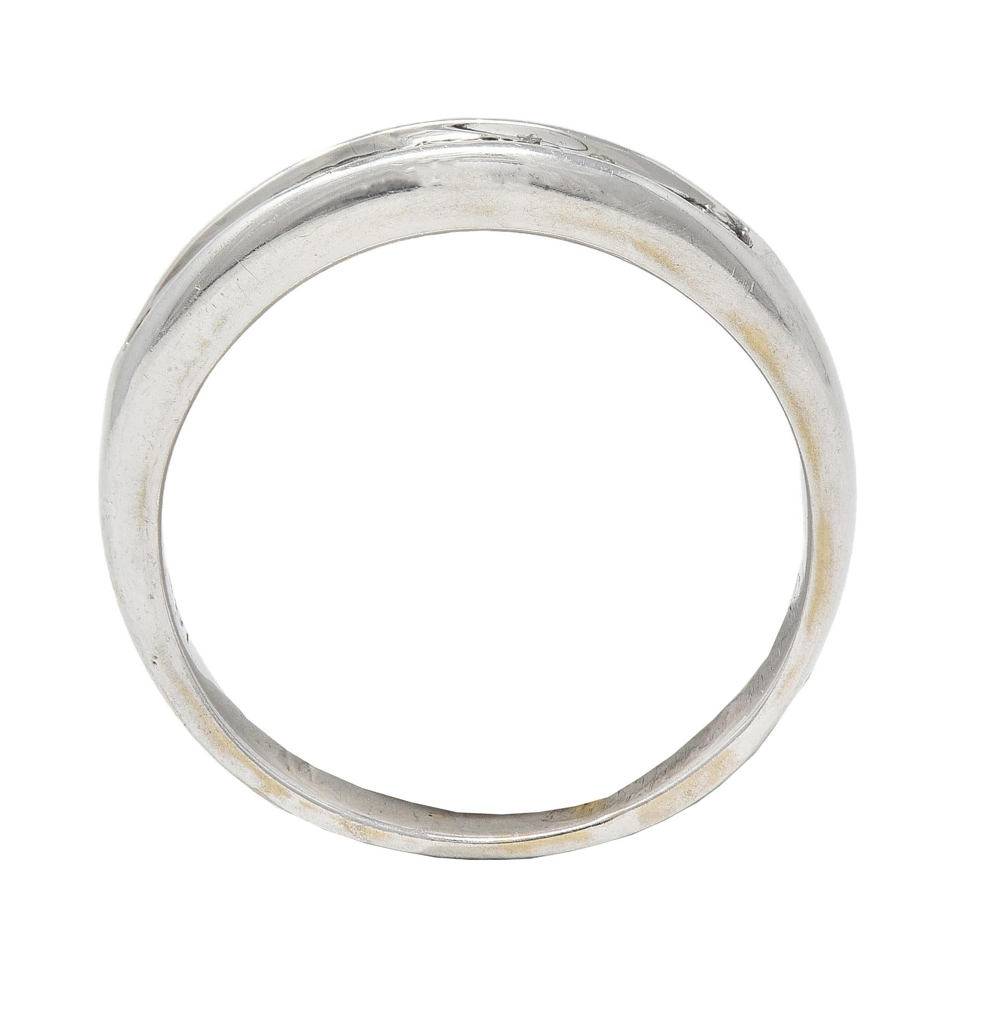 Contemporary 0.45 CTW Diamond 18 Karat White Gold Channel Band Ring