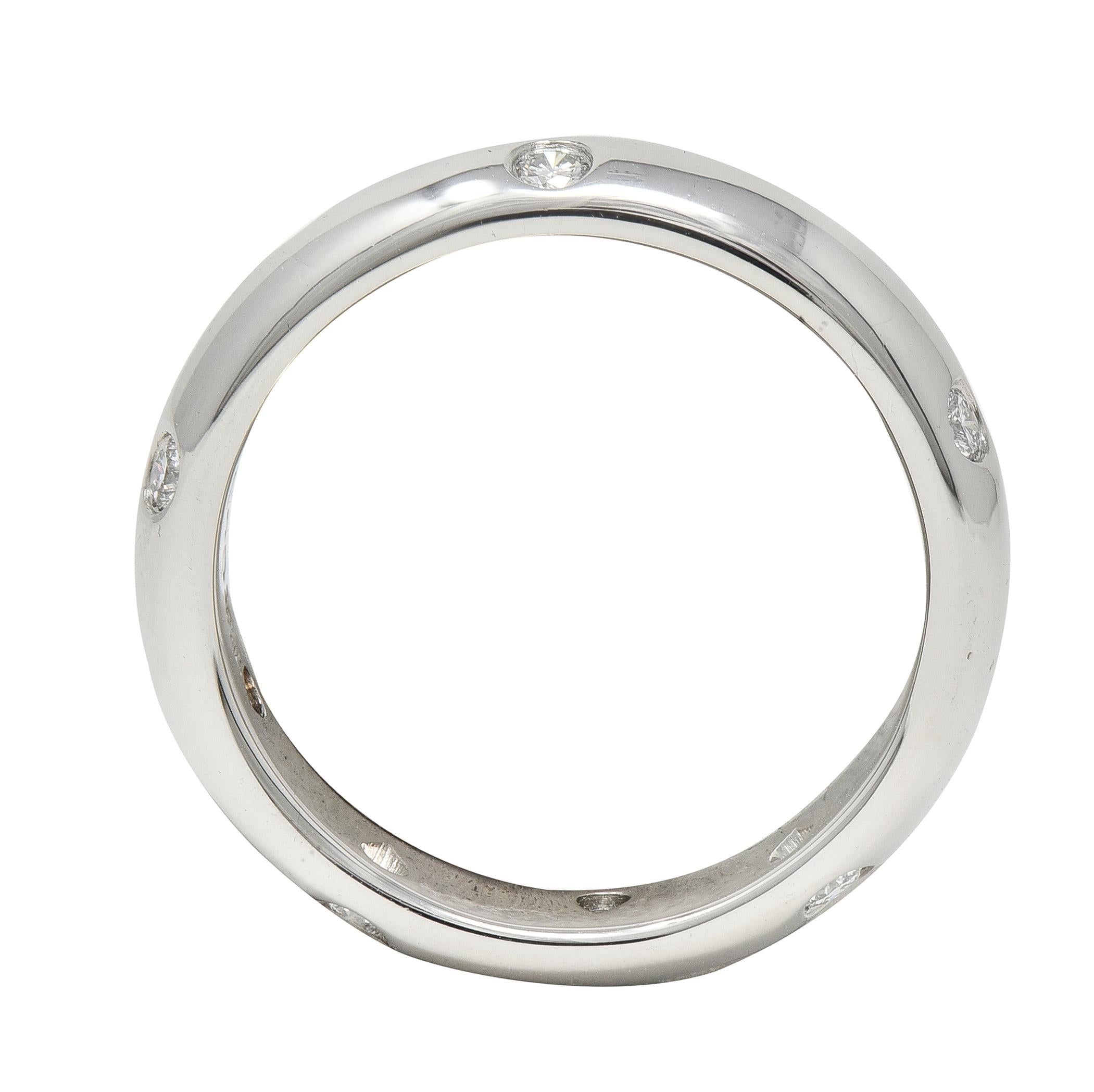 Tiffany & Co. 2000's Diamond Platinum Etoile Band Ring