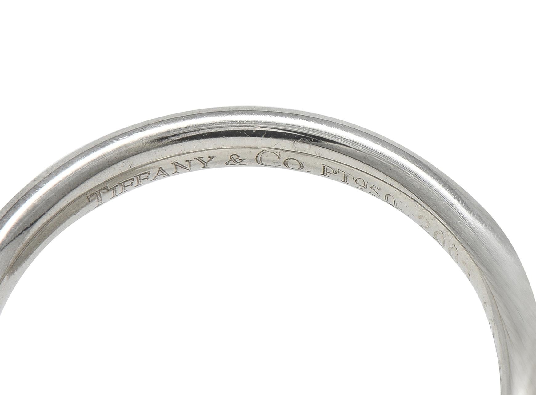 Elsa Peretti Tiffany & Co. 2003 Diamond Platinum Contour Wedding Band Ring