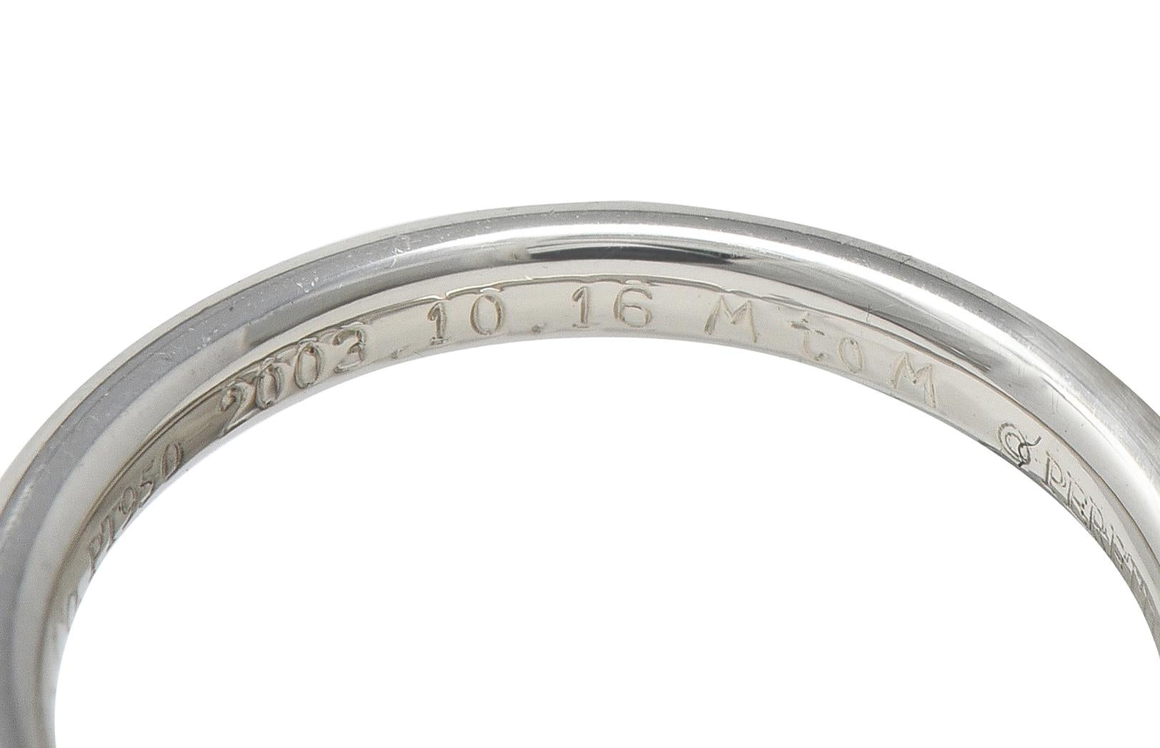 Elsa Peretti Tiffany & Co. 2003 Diamond Platinum Contour Wedding Band Ring